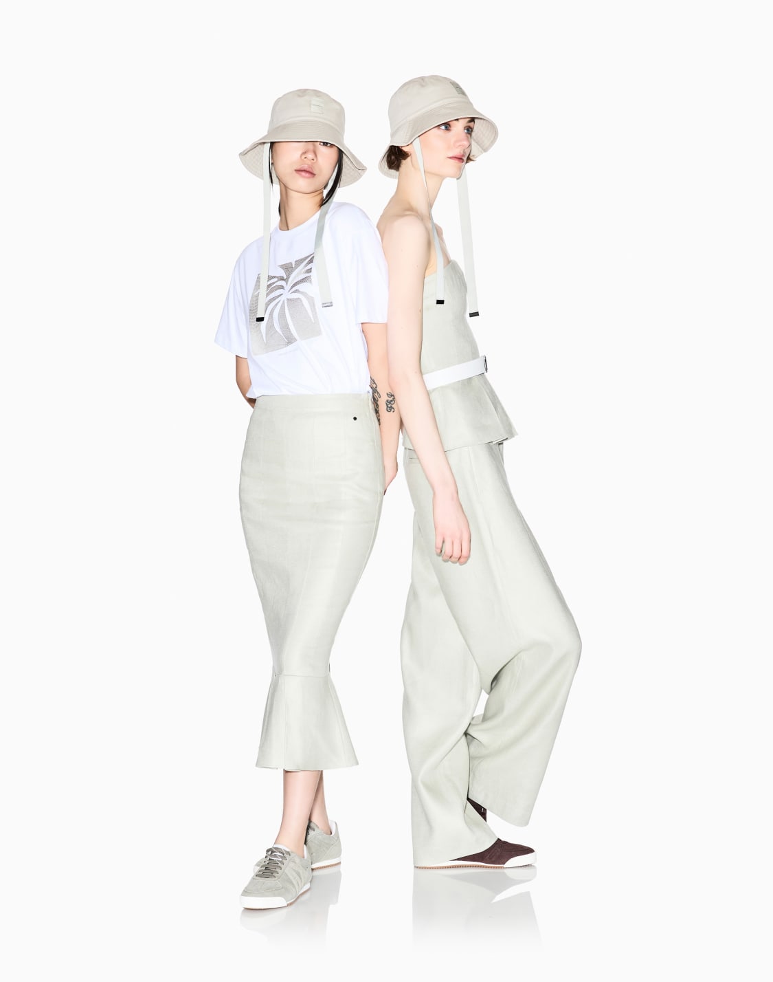 -flared-top-with-pleats-in-linen-twill-beige--armani-exchange