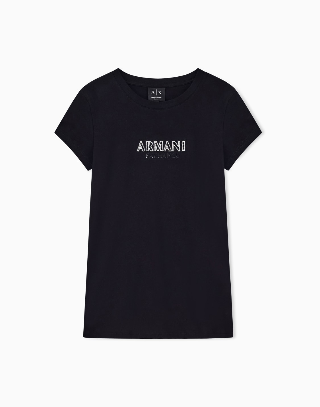 t-shirt-up-for-party-baumwolljersey-schlanke-passform-schwarz--armani-exchange