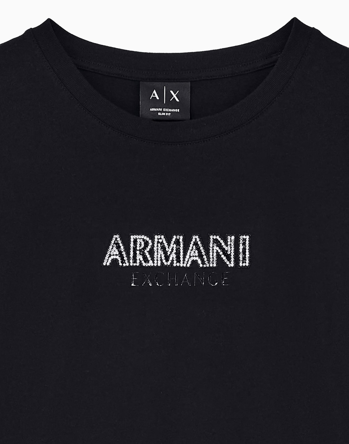 t-shirt-up-for-party-baumwolljersey-schlanke-passform-schwarz--armani-exchange