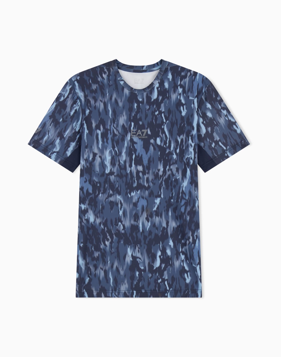 slim-fit-t-shirt-vigor-7-in-technical-jersey-블루--ea7