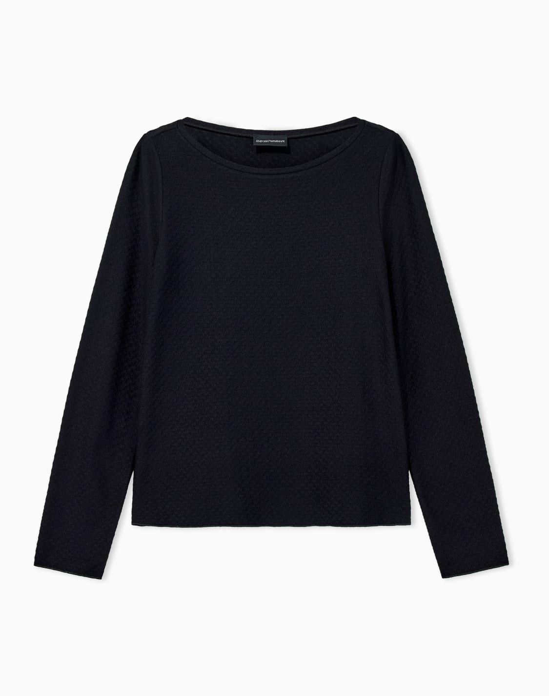 jersey-de-manga-larga-con-punto-jacquard-en-relieve-negro--emporio-armani