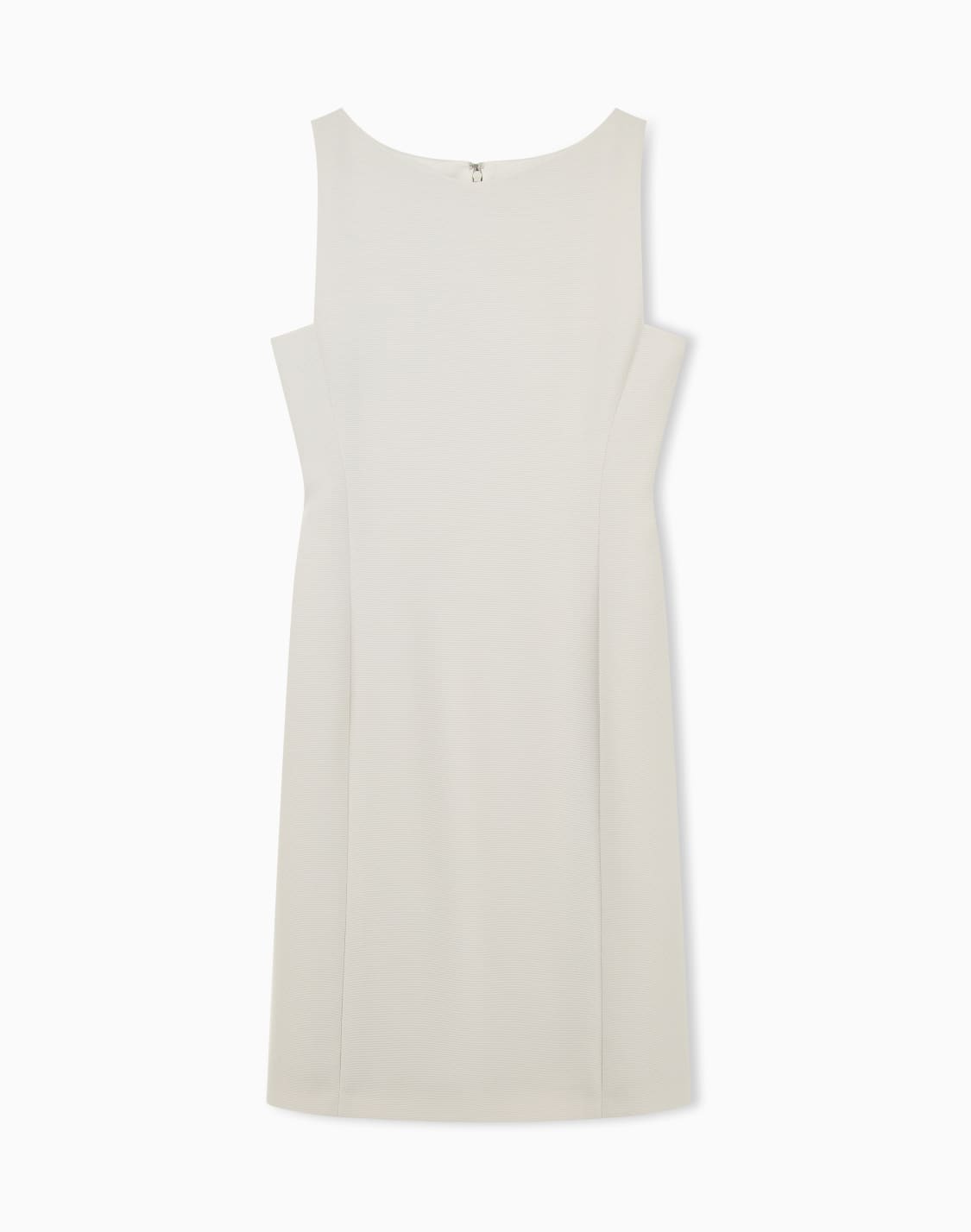 vestido-entallado-y-texturizado-sin-mangas-con-cuello-barco-blanco--emporio-armani