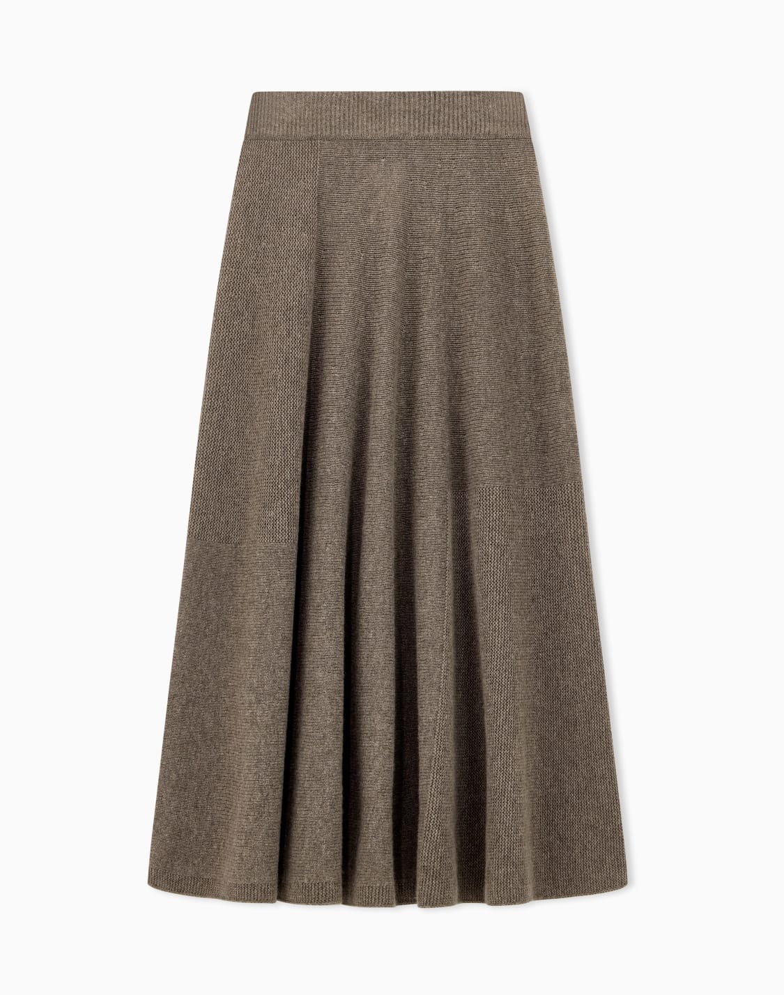 skirt-in-virgin-wool-and-cashmere-with-ribbed-waistband-brown--emporio-armani
