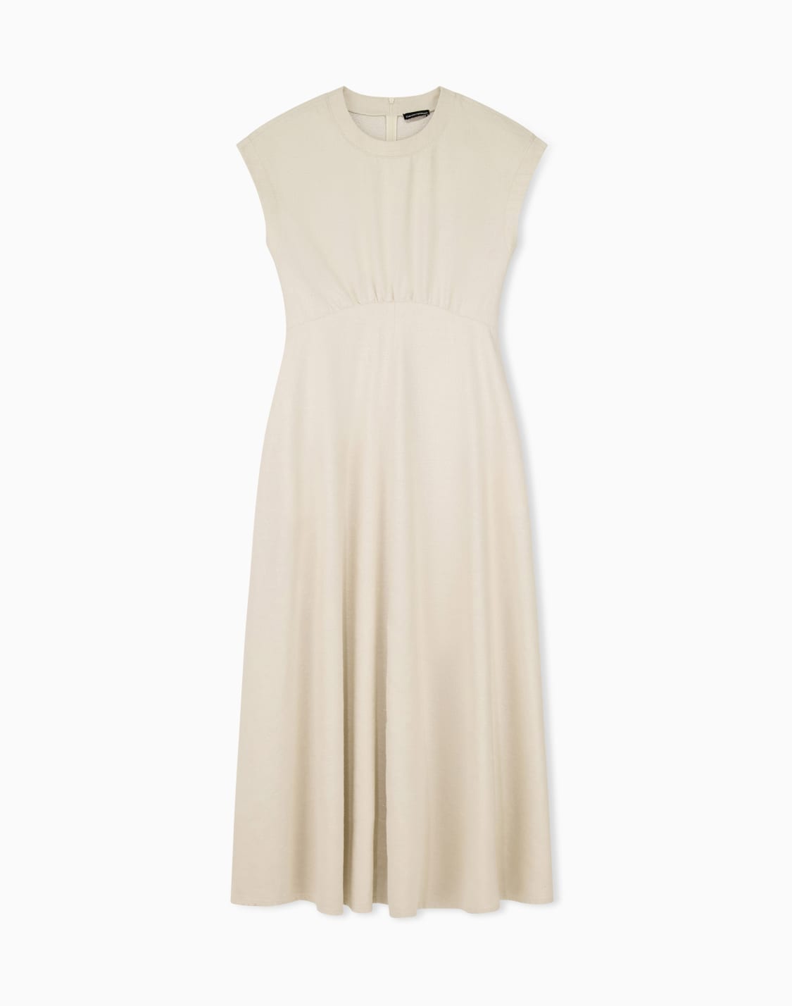 sleeveless-long-dress-in-viscose-and-cotton-lurex-drill-white--emporio-armani