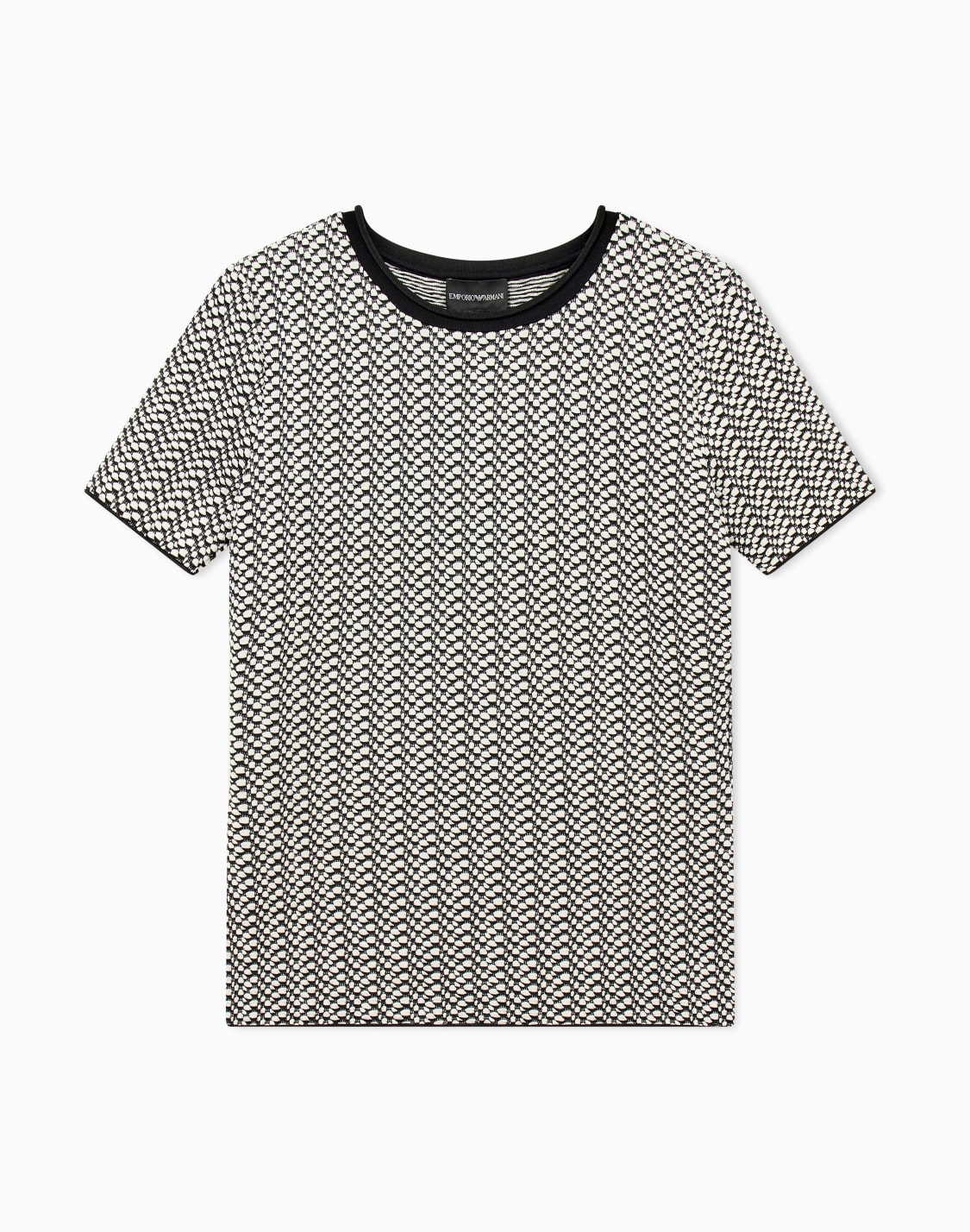 short-sleeve-jumper-in-geometric-jacquard-jersey-black--emporio-armani