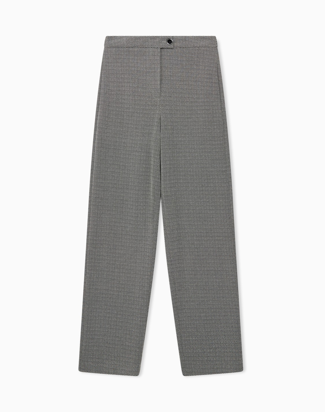 pantaloni-regular-in-jersey-con-motivo-chevron-nero--emporio-armani