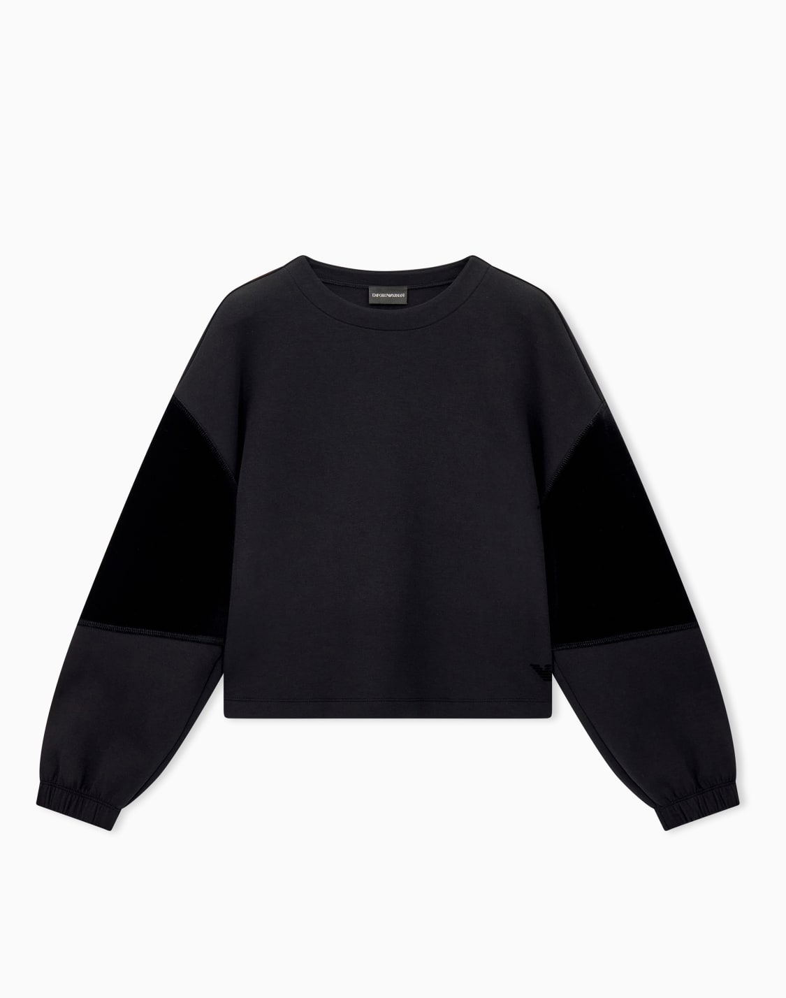 double-jersey-sweatshirt-with-chenille-tape-travel-essential-black--emporio-armani