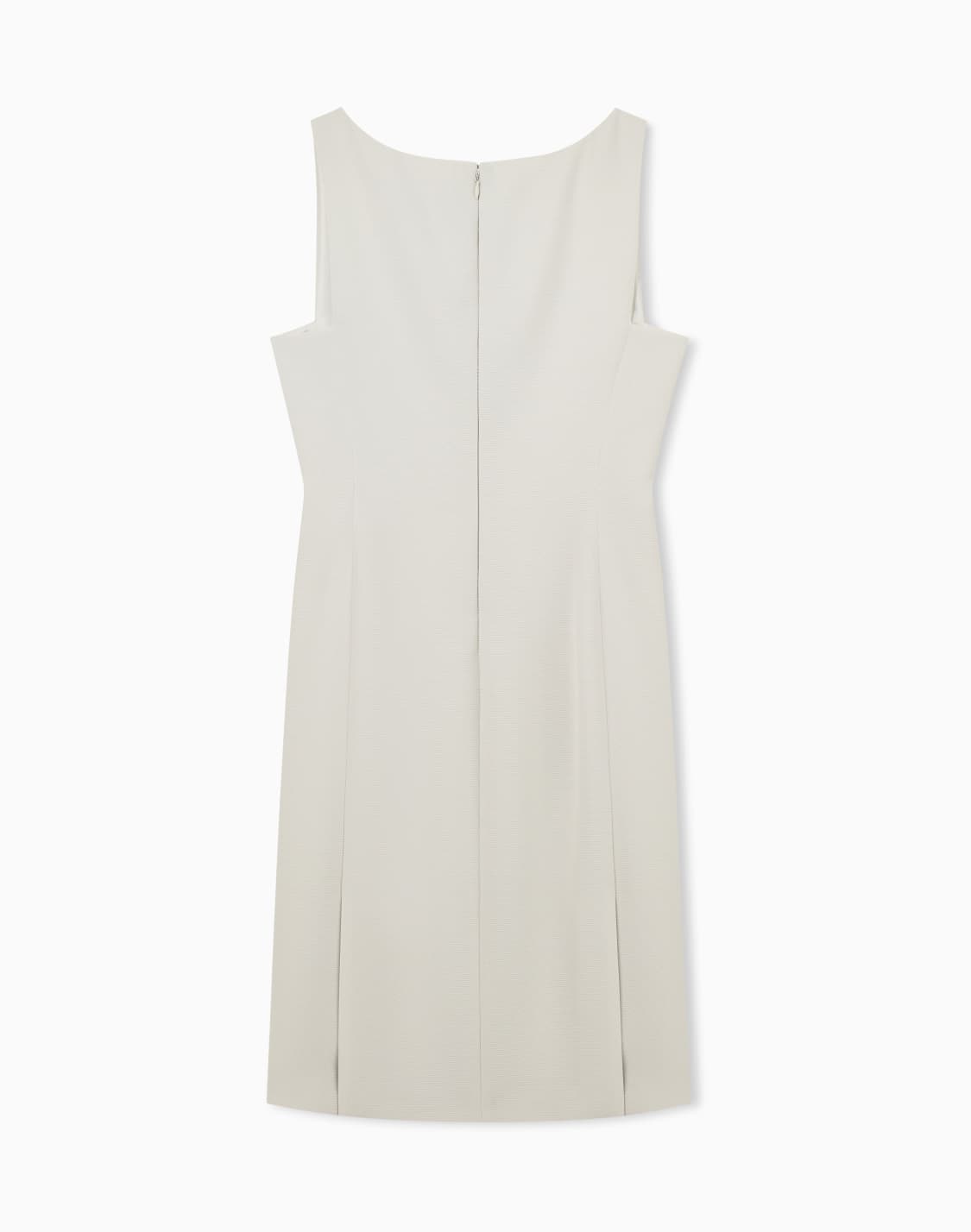 vestido-entallado-y-texturizado-sin-mangas-con-cuello-barco-blanco--emporio-armani