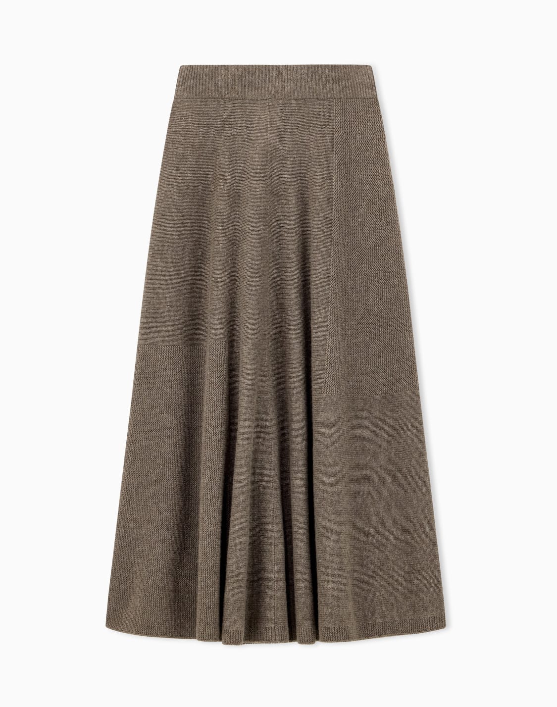 skirt-in-virgin-wool-and-cashmere-with-ribbed-waistband-brown--emporio-armani