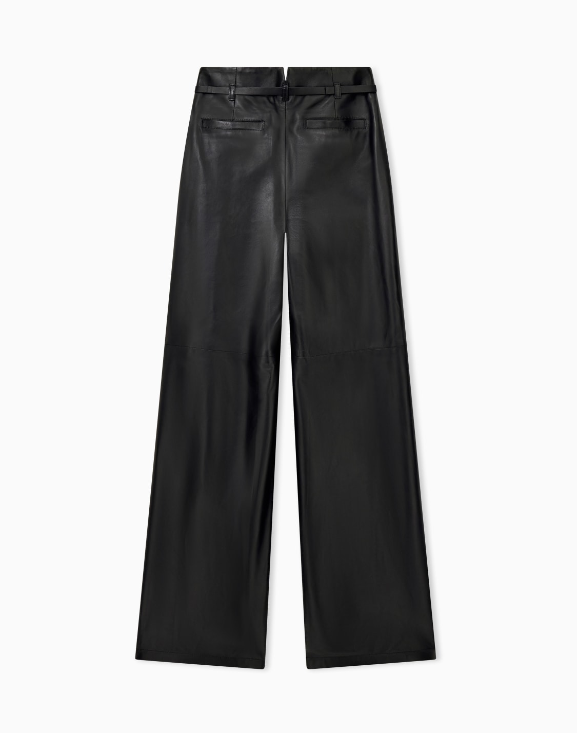 pantalon-large-en-cuir-taille-haute-avec-ceinture-noir--emporio-armani