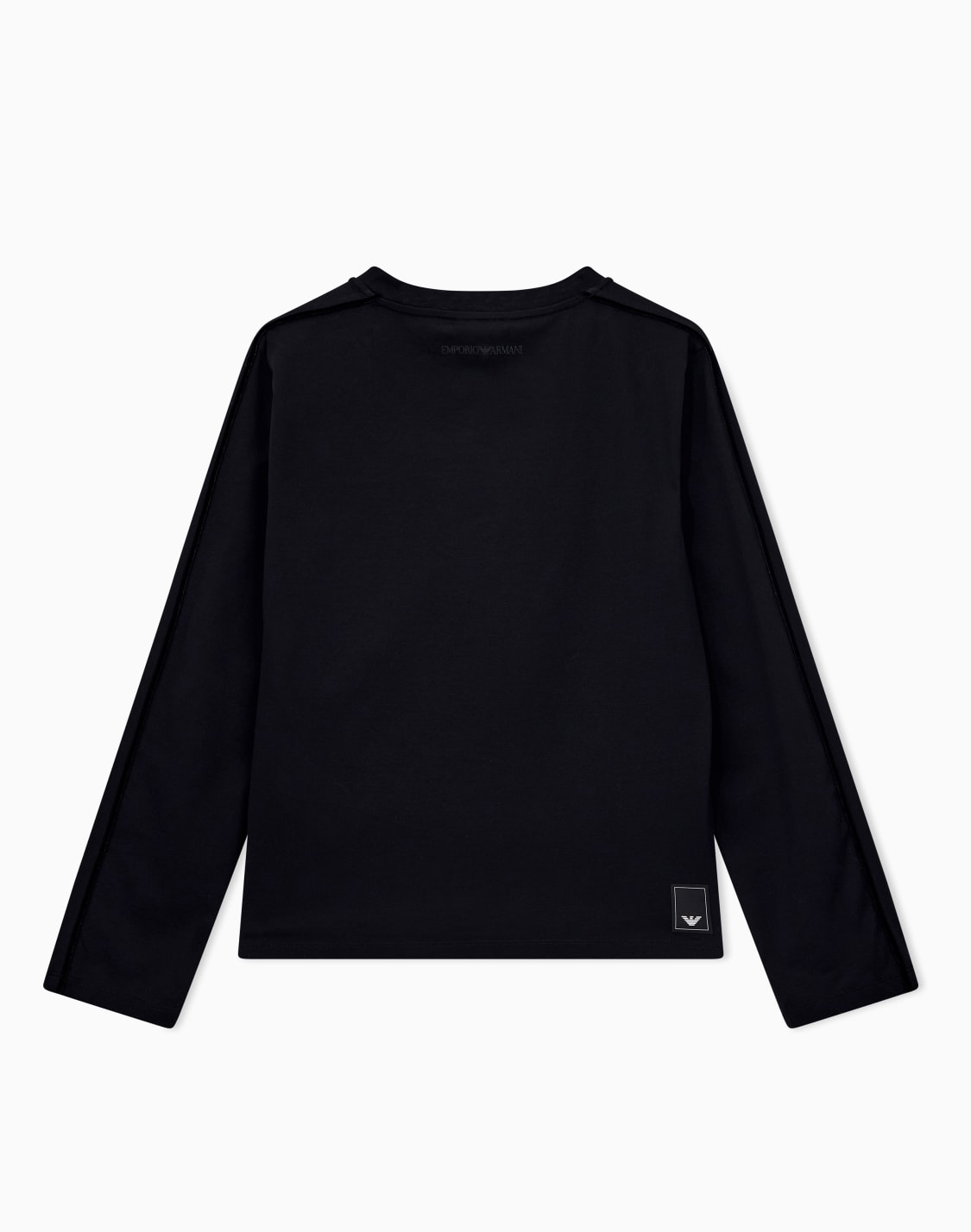 mercerized-jersey-shirt-with-chenille-tape-travel-essential-black--emporio-armani