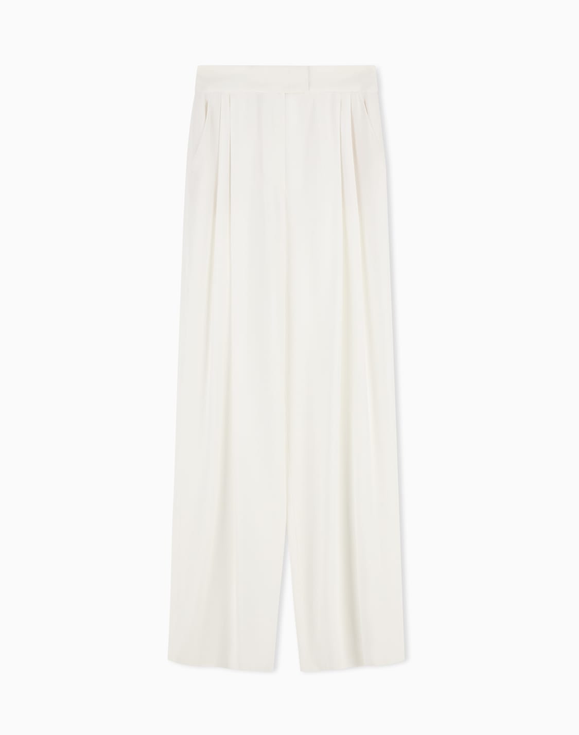 palazzohose-mit-bundfalten-aus-envers-satin-wei--emporio-armani