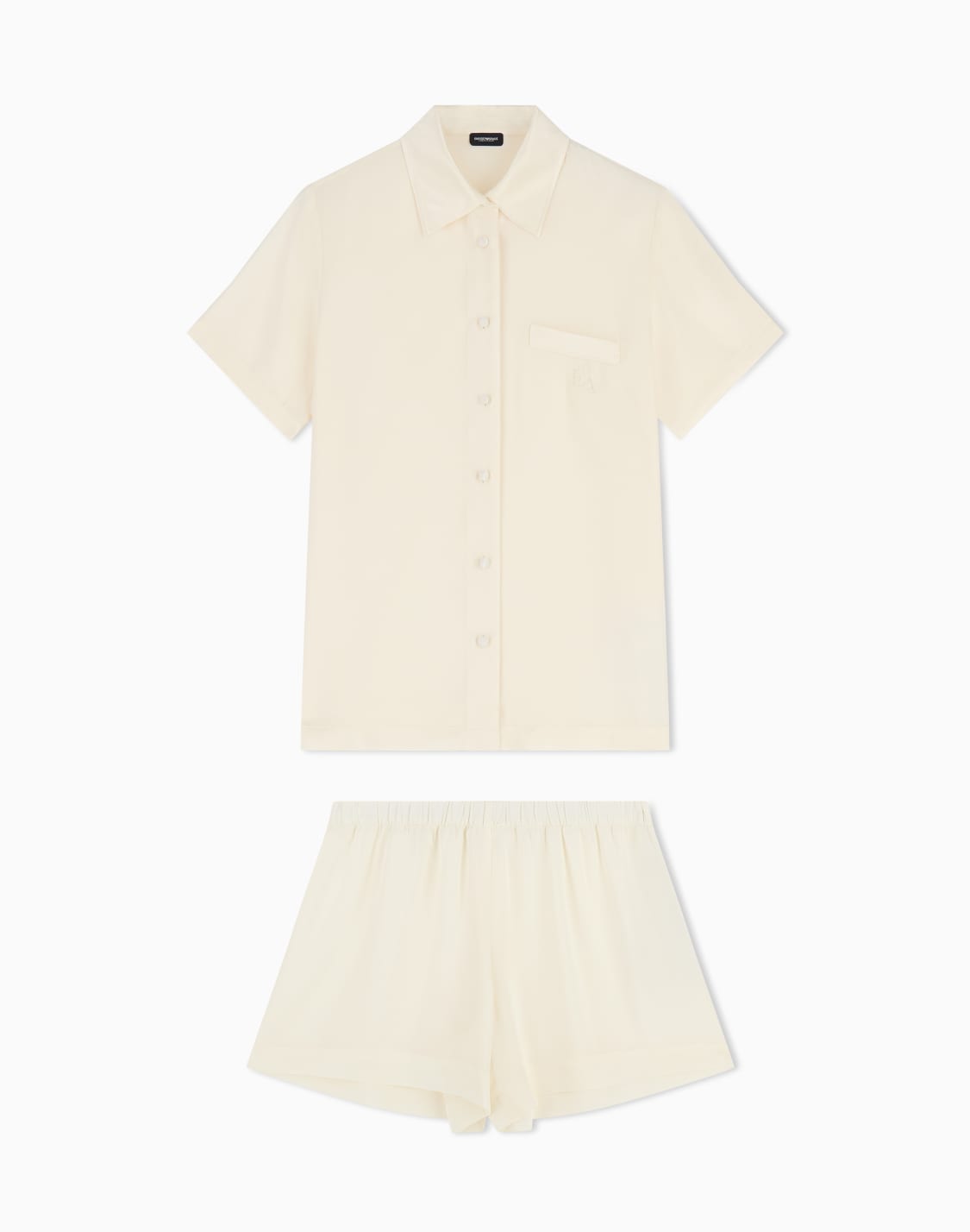 bridal-satin-pyjamas-with-shorts-white--emporio-armani