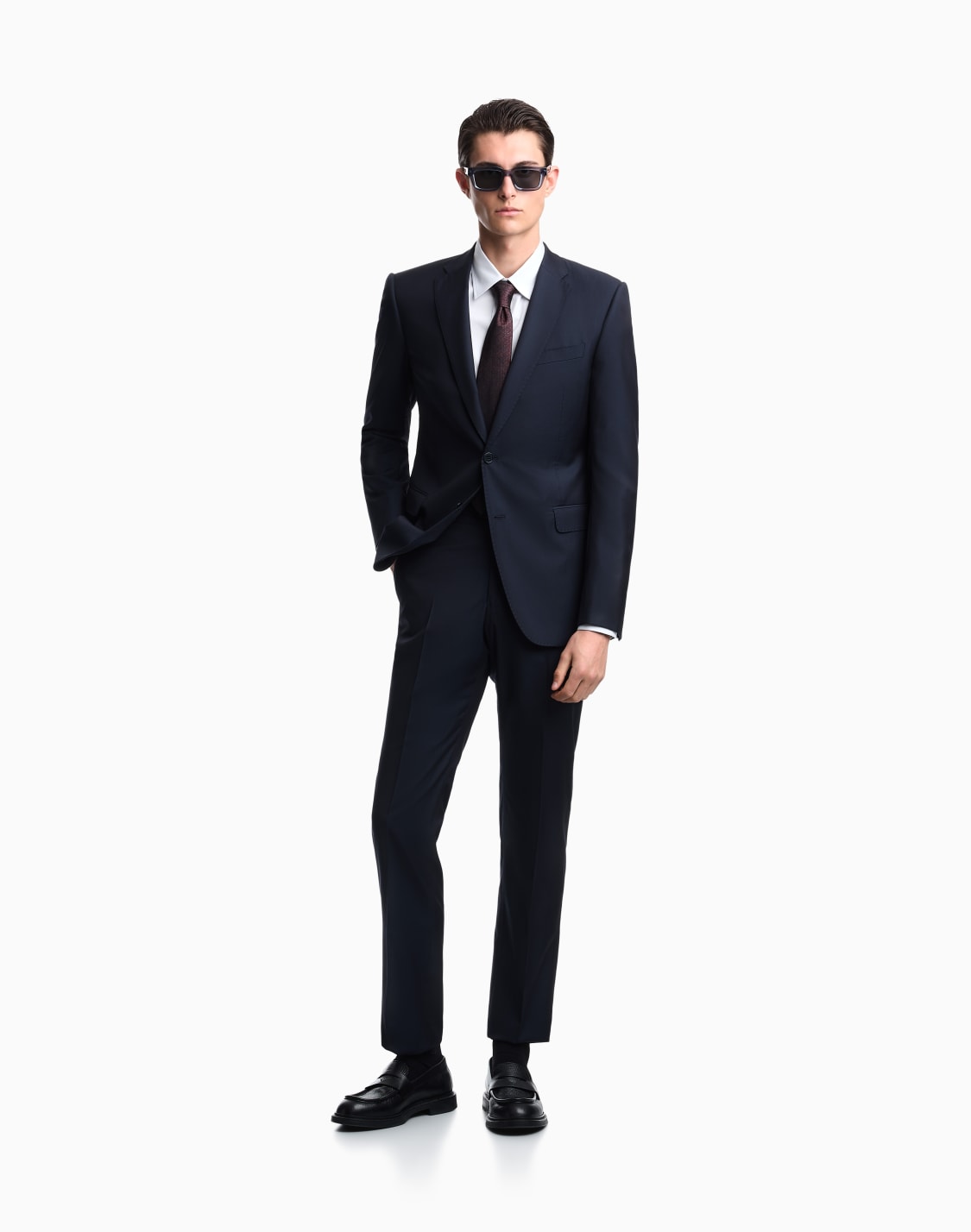 high-twist-wool-dress-with-micro-designs-navy-blue--emporio-armani