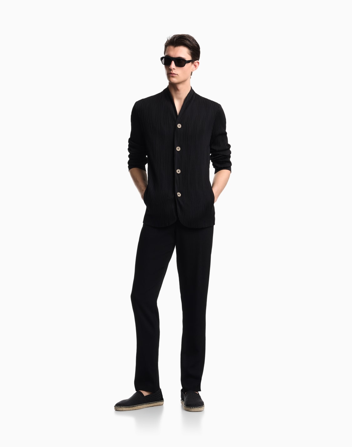 pleated-effect-fabric-blazer-brown--emporio-armani