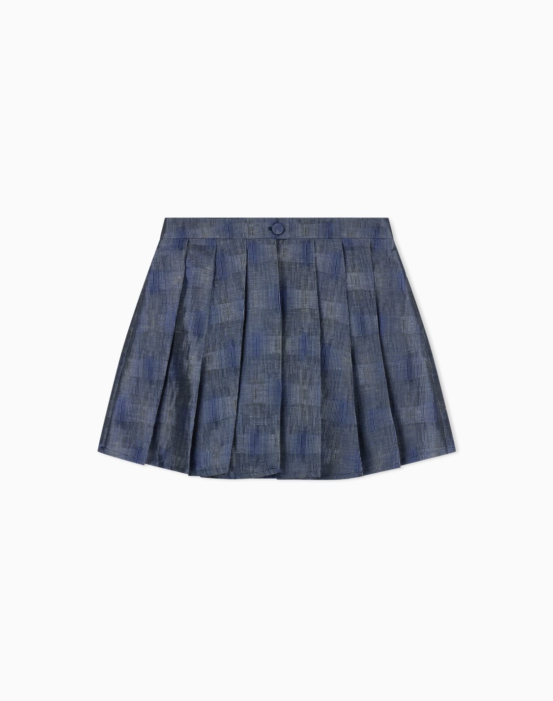 metal-effect-linen-blend-jacquard-mini-culottes-navy-blue--emporio-armani