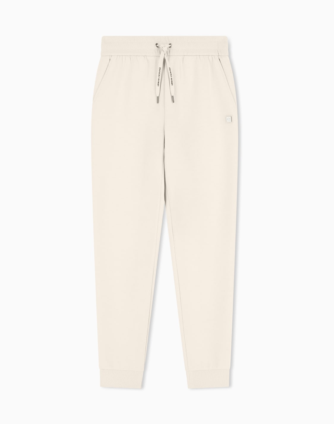 sports-trousers-in-bi-material-stretch-cotton-beige--armani-exchange