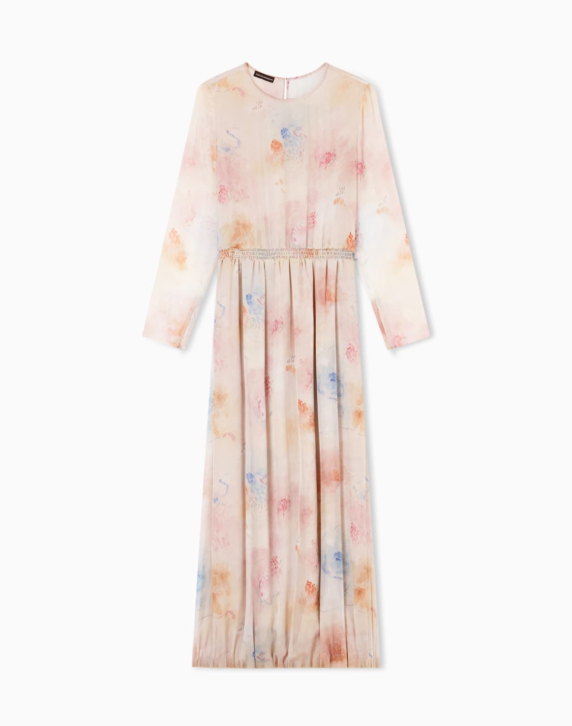 silk-chiffon-dress-with-blossom-print-multicolored--emporio-armani