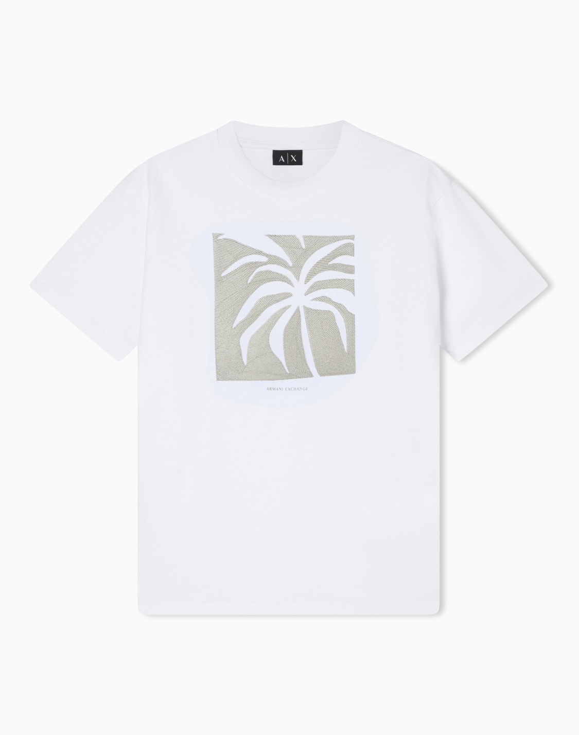 アトデザイン-半袖クルネックtシャツ-ホワイト--armani-exchange