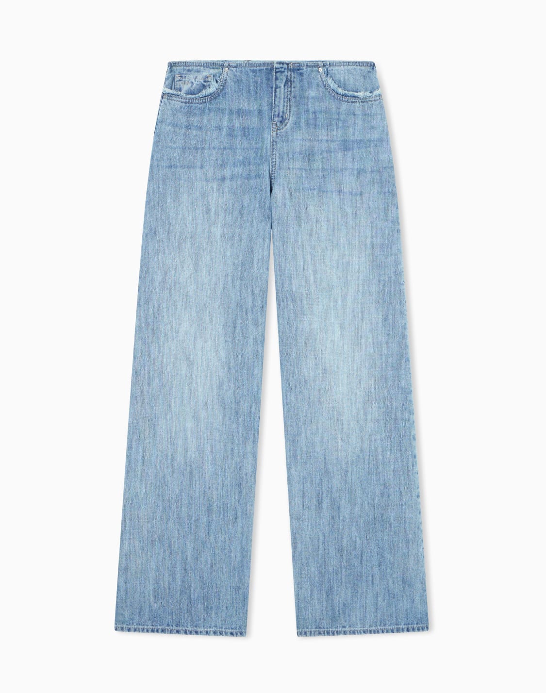 ソリッドスラブコットン-ライトブルデニムパンツ-ブル--armani-exchange