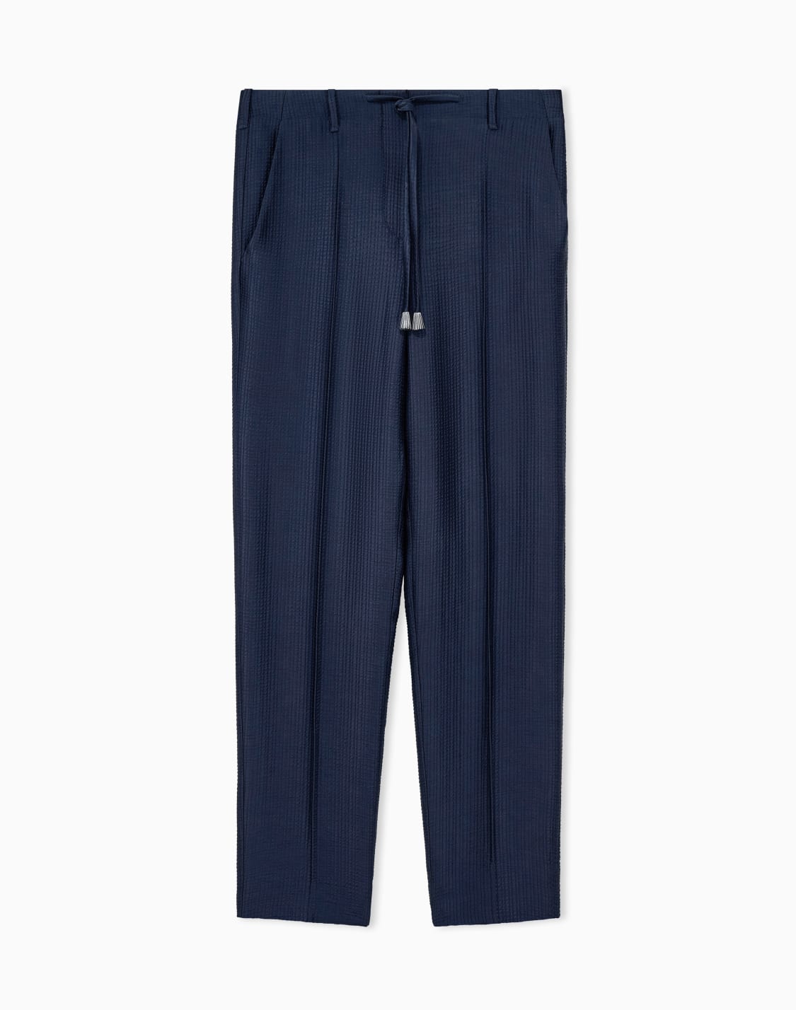 trousers-in-textured-viscose-and-wool-with-drawstring-blue--giorgio-armani