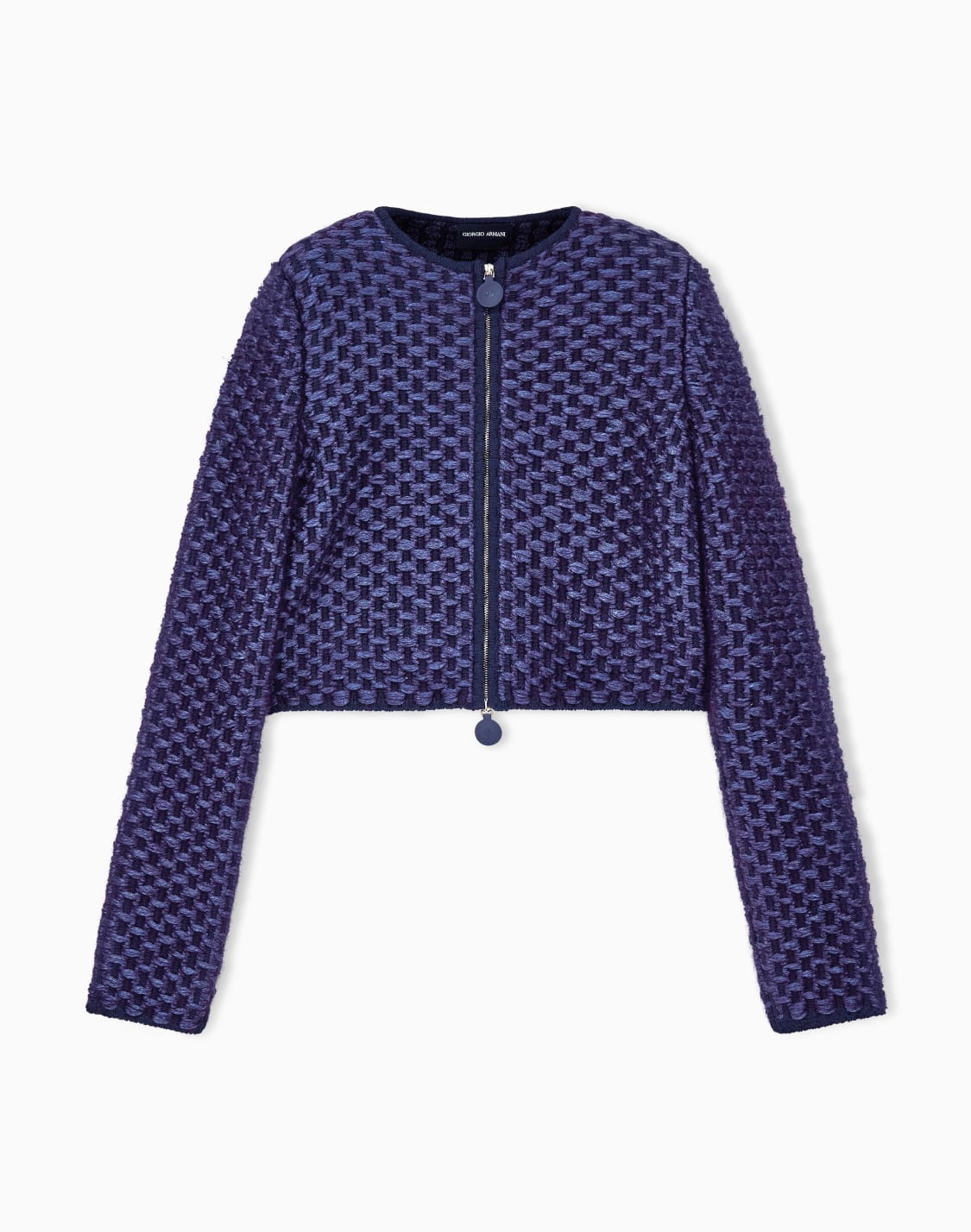blazer-jackets-full-zip-braided-knit-in-silk-and-mohair-navy-blue--giorgio-armani