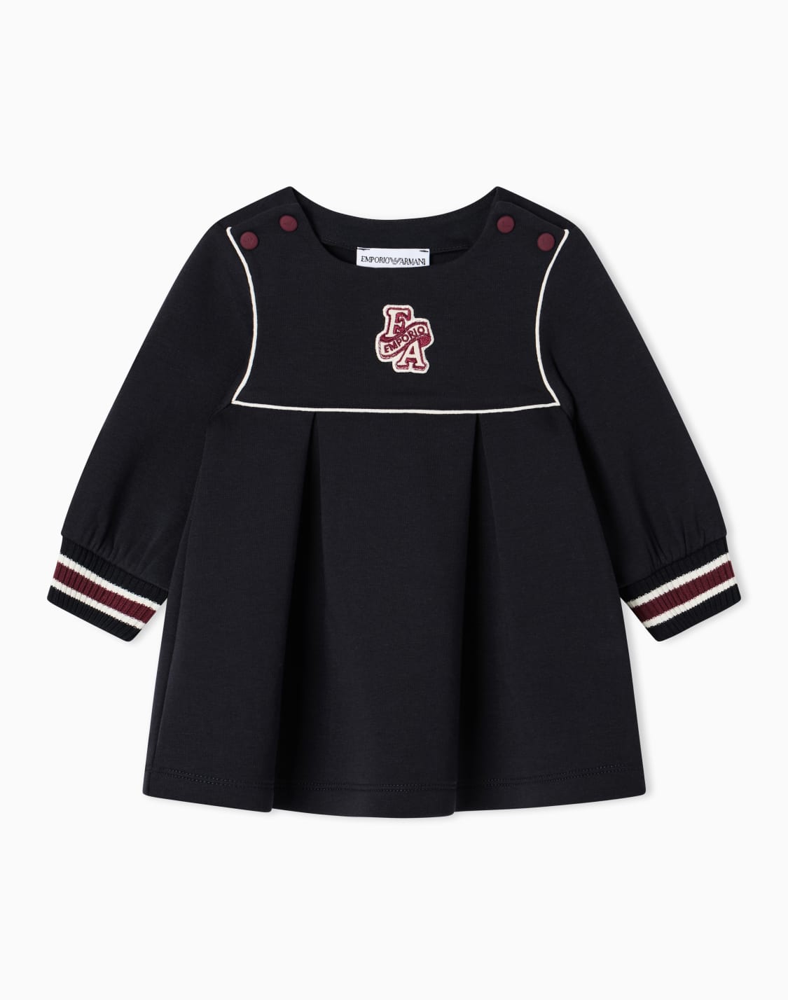 cotton-double-jersey-dress-with-pleats-and-embroidered-logo-navy-blue--emporio-armani