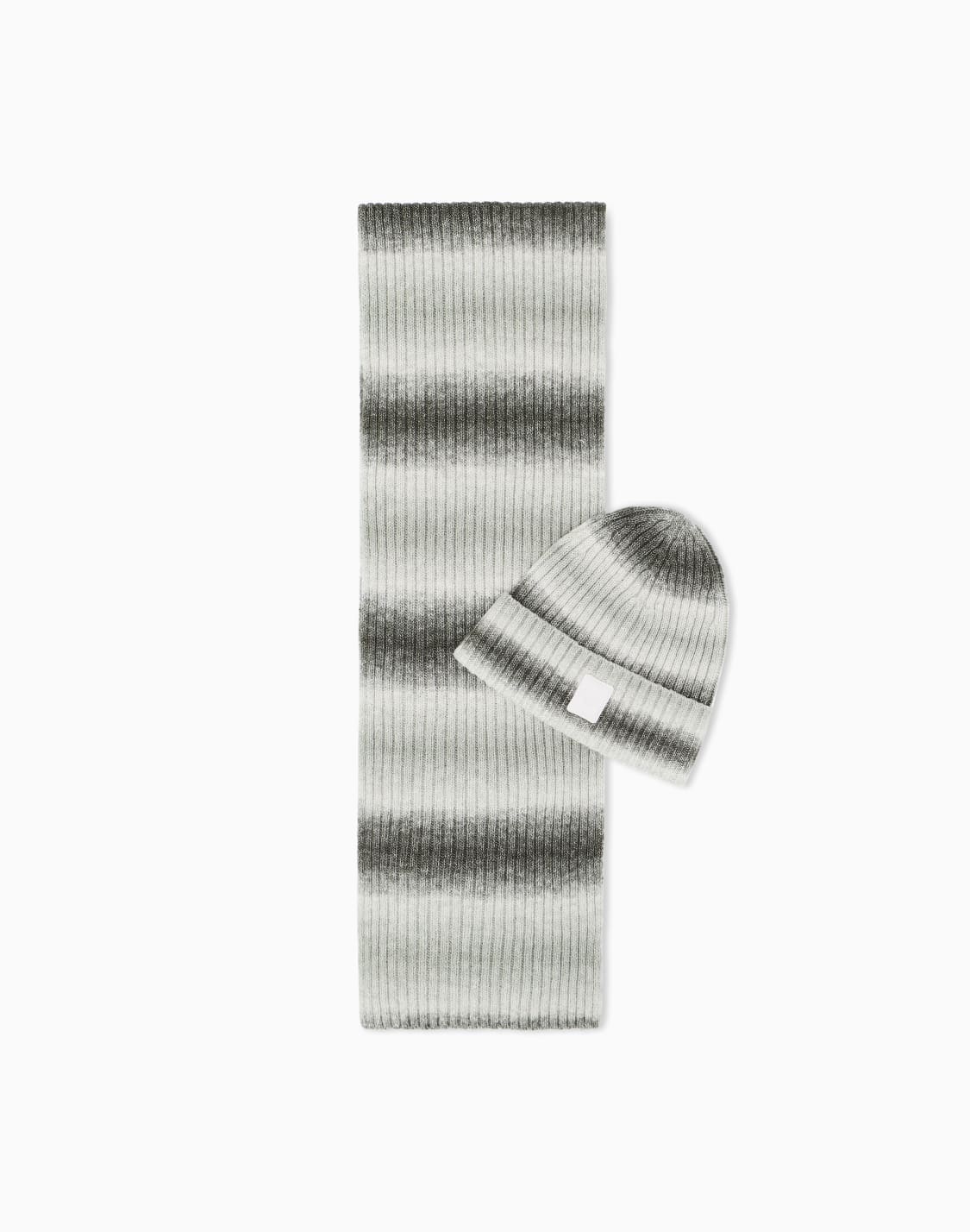 ribbed-cotton-knitwear-set-with-a-striped-beanie-and-scarf-green--emporio-armani