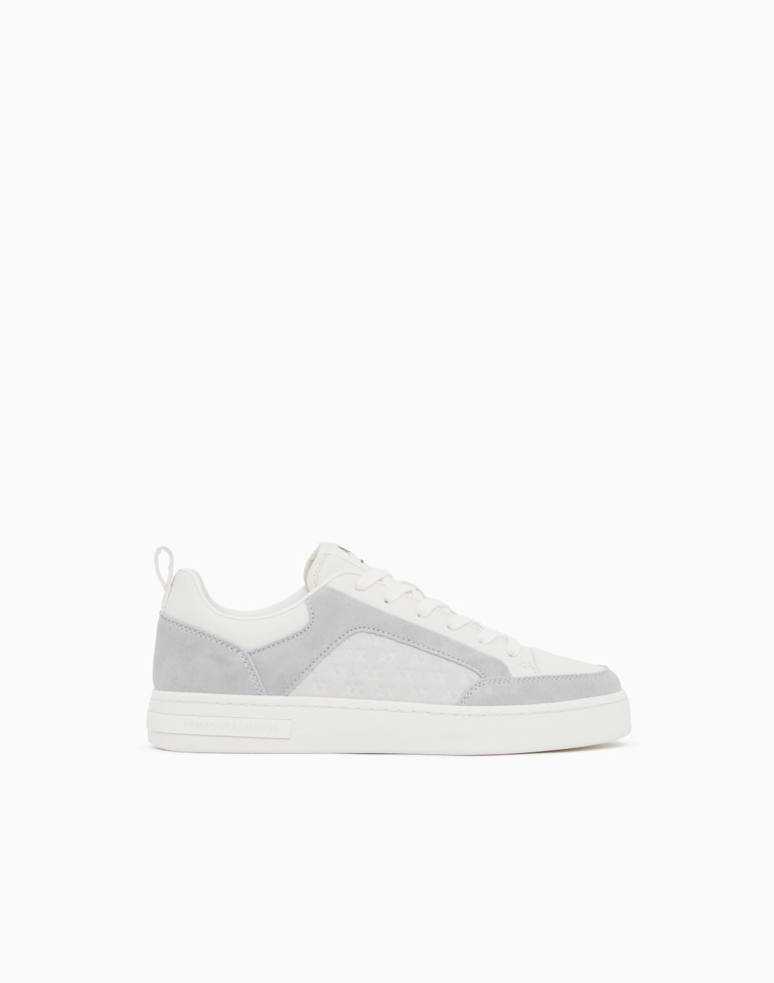 sneakers-in-pelle-con-inserti-in-camoscio-e-motivo-logo-bianco--armani-exchange