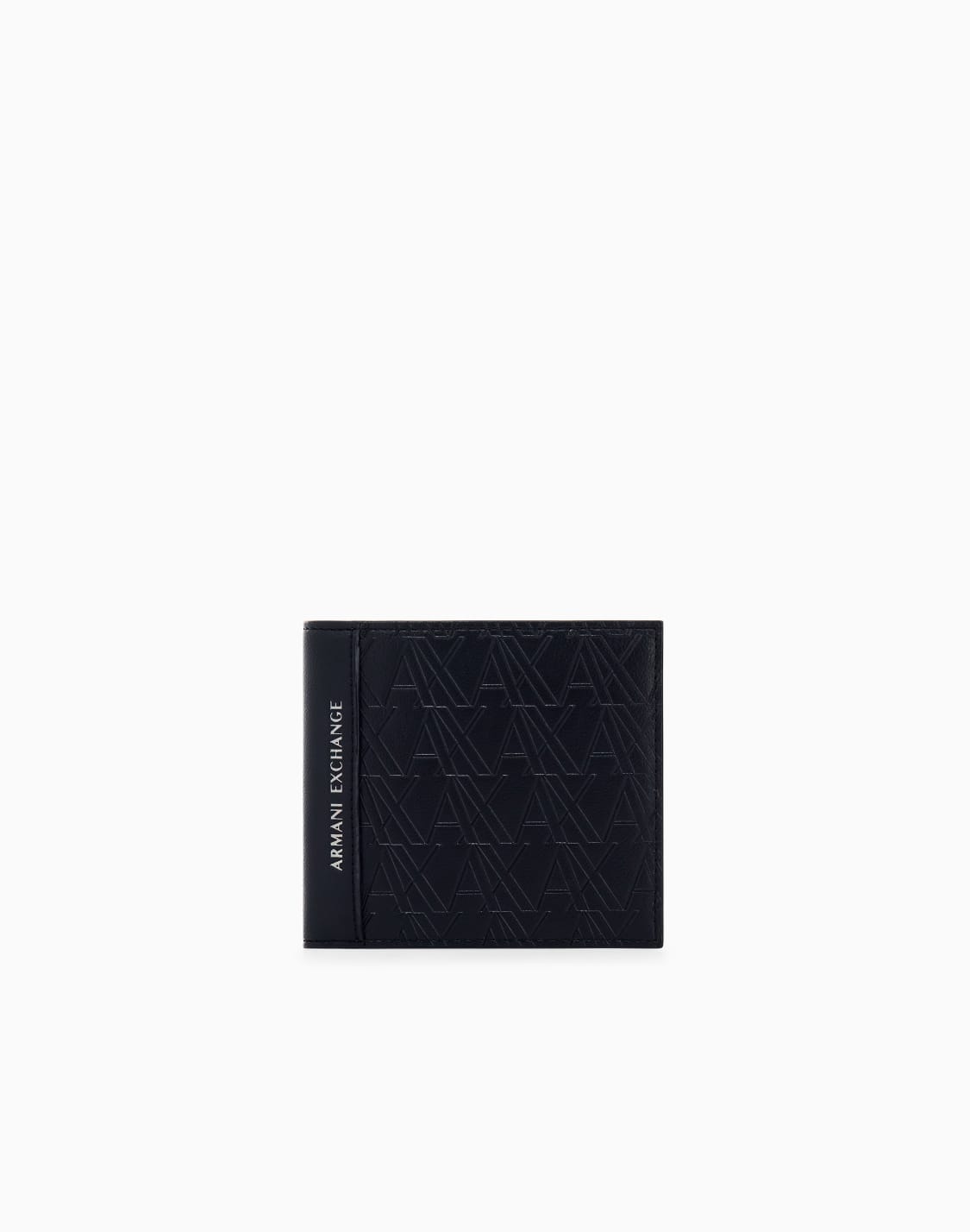 オルオバロゴ-二つ折り財布-ブラック--armani-exchange