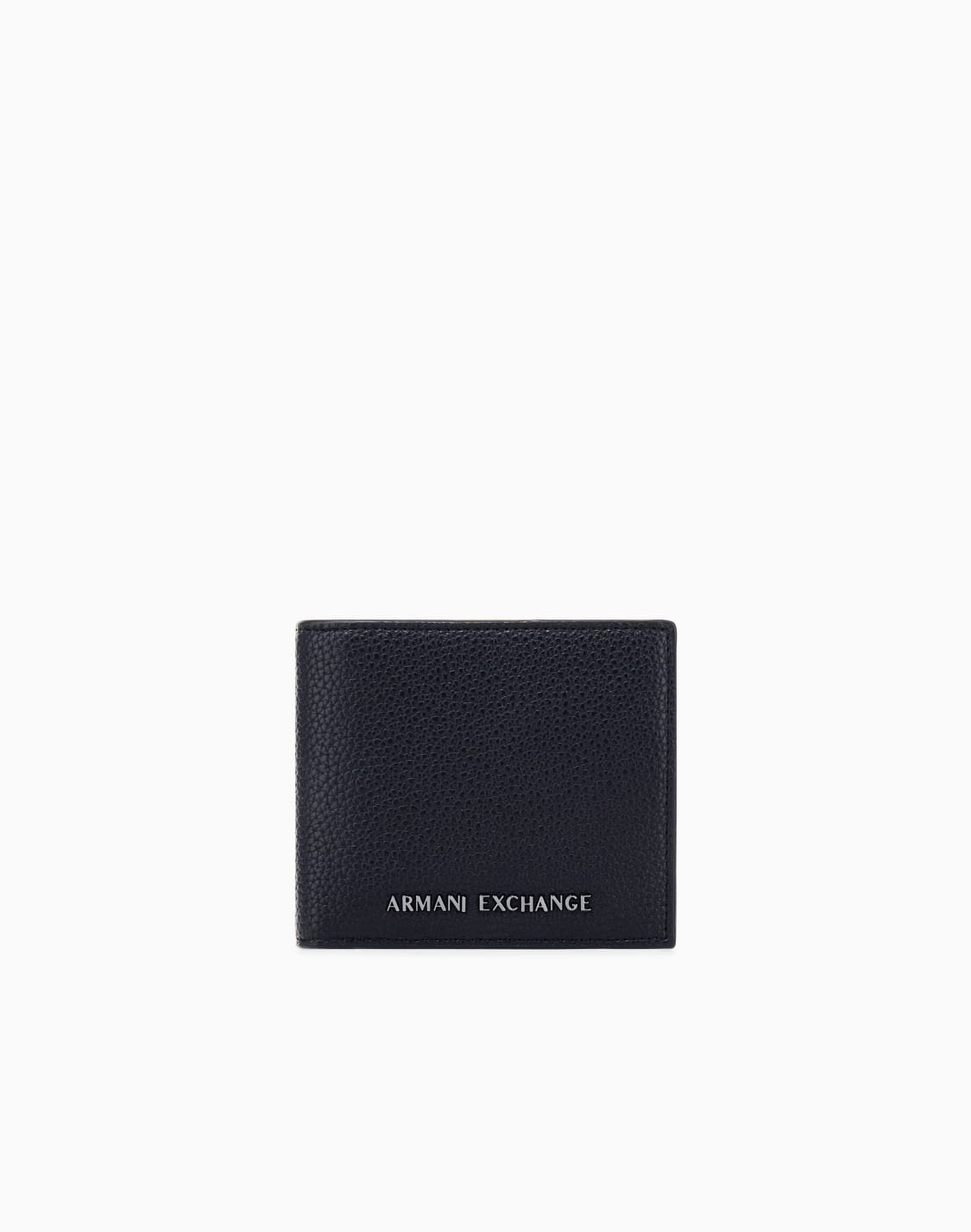 axロゴ-二つ折り財布-ブラック--armani-exchange