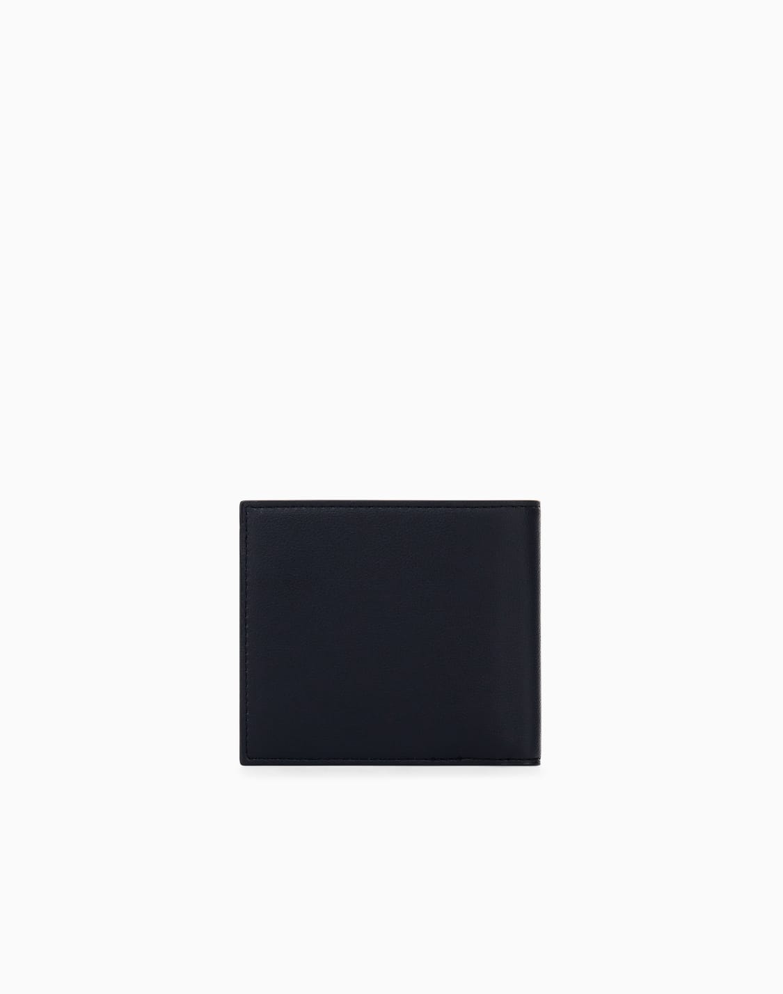 オルオバロゴ-二つ折り財布-ブラック--armani-exchange
