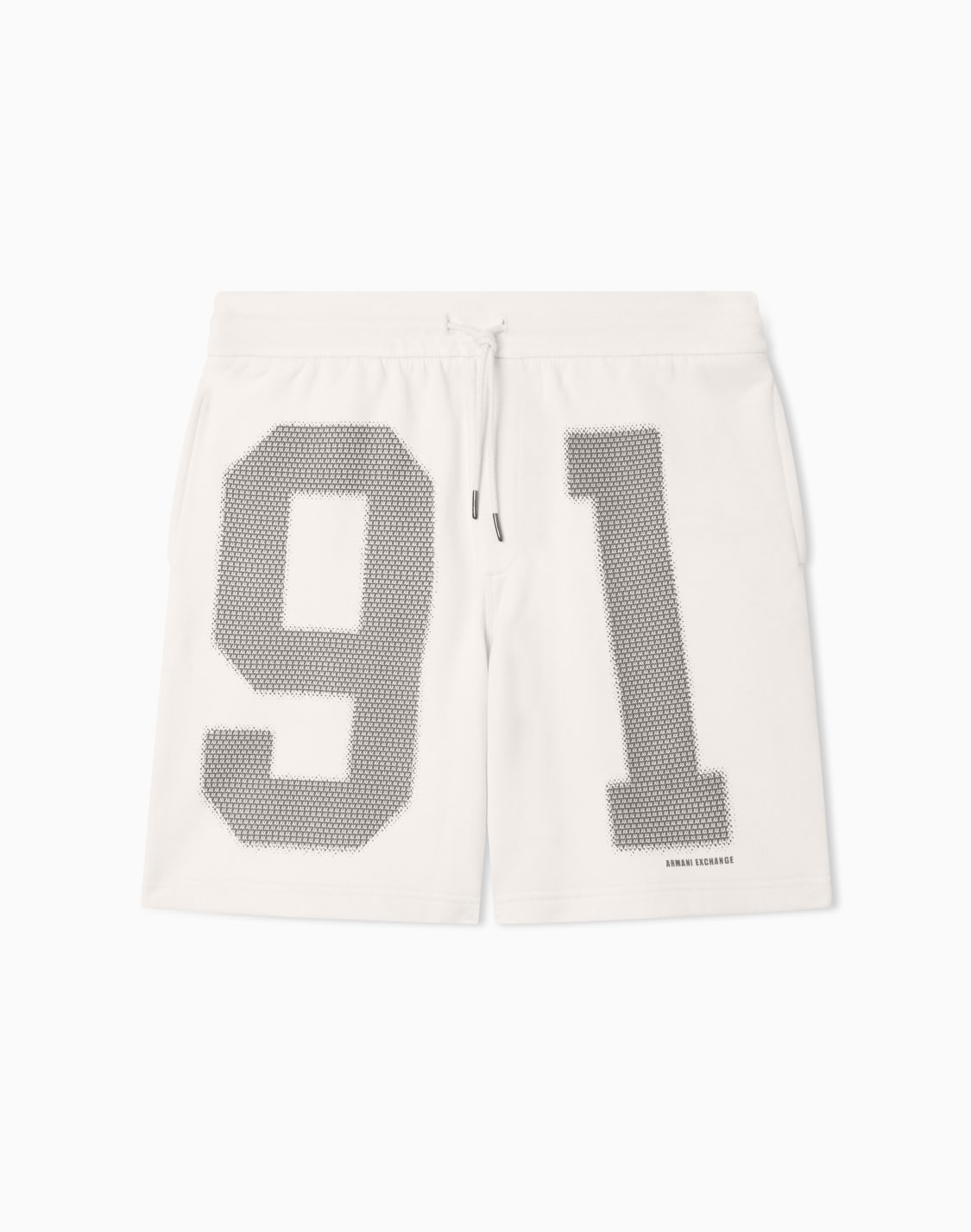 91ロゴ-スウェットショツ-ホワイト--armani-exchange