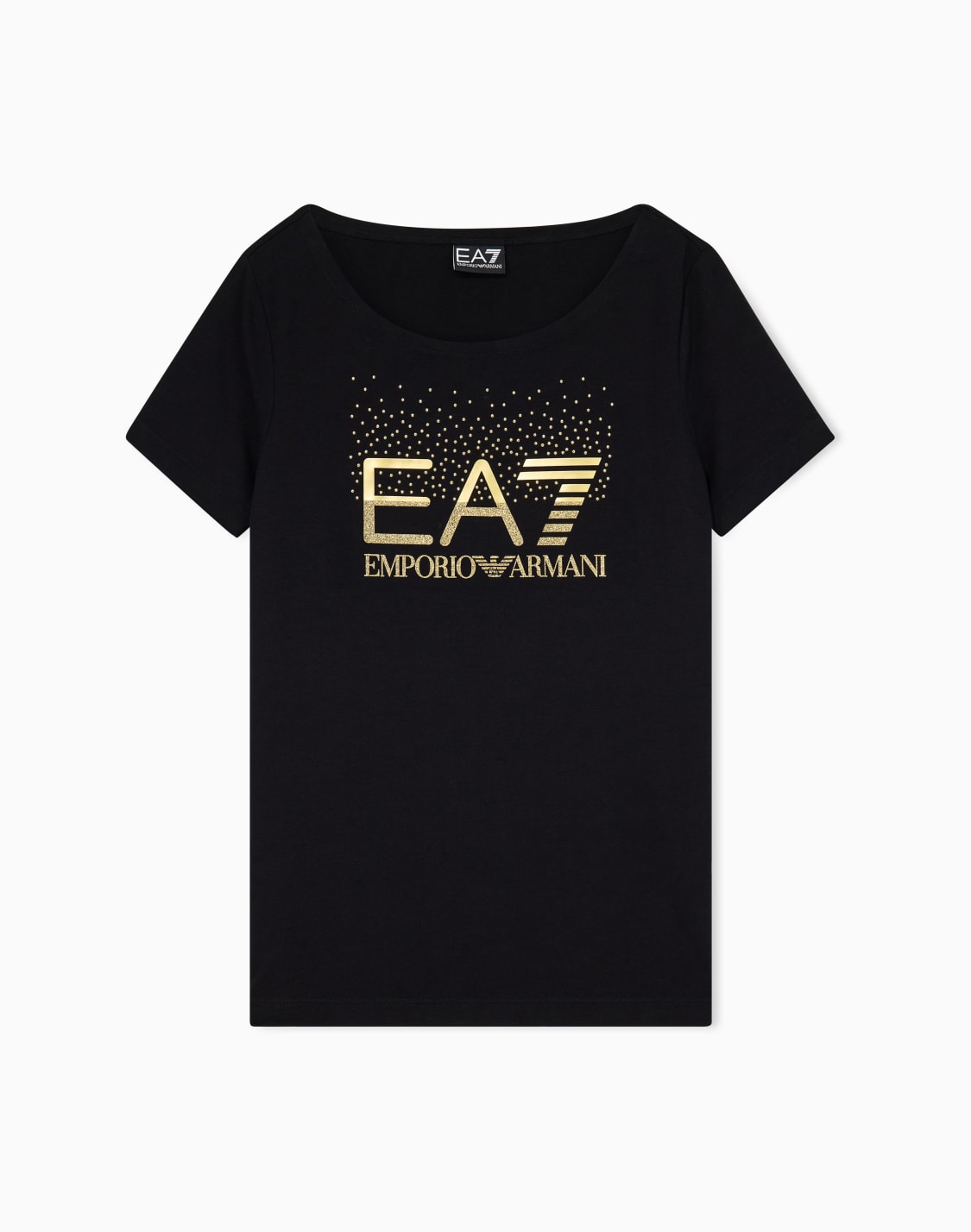 slim-fit-t-shirt-logo-series-aus-baumwolljersey-mit-nieten-schwarz--ea7