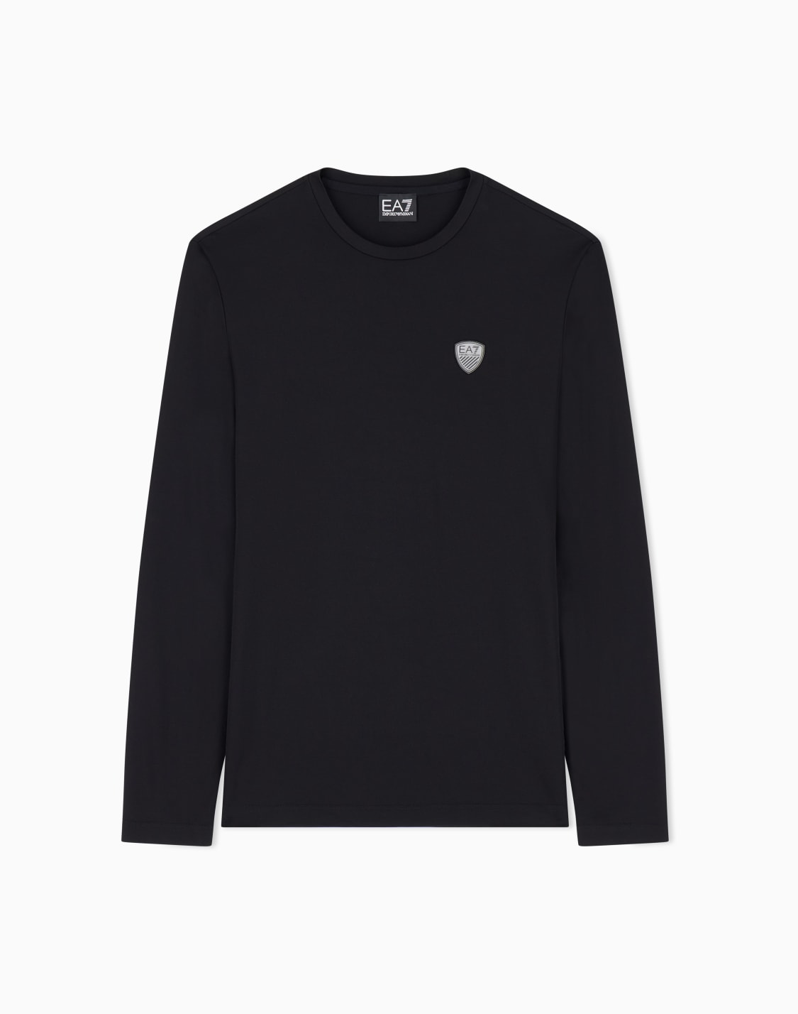 長袖tシャツ-ストレッチジャジ-ブラック--ea7