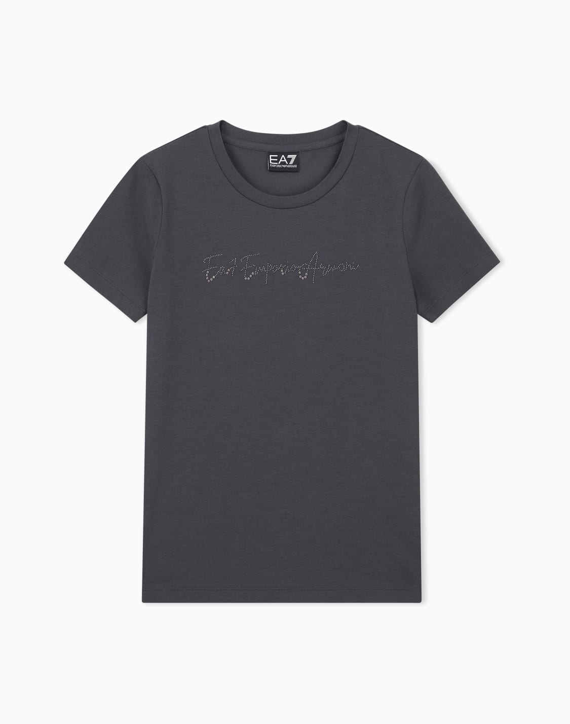 slim-fit-t-shirt-logo-series-in-cotton-jersey-with-studs-brown--ea7