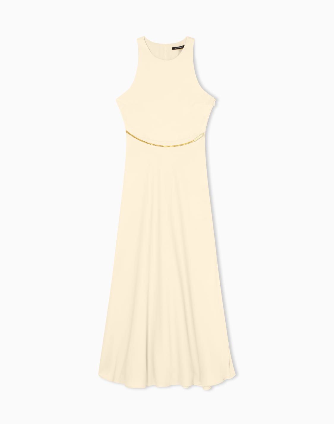 flowing-midi-dress-in-recycled-crpe-satin-yellow--armani-exchange