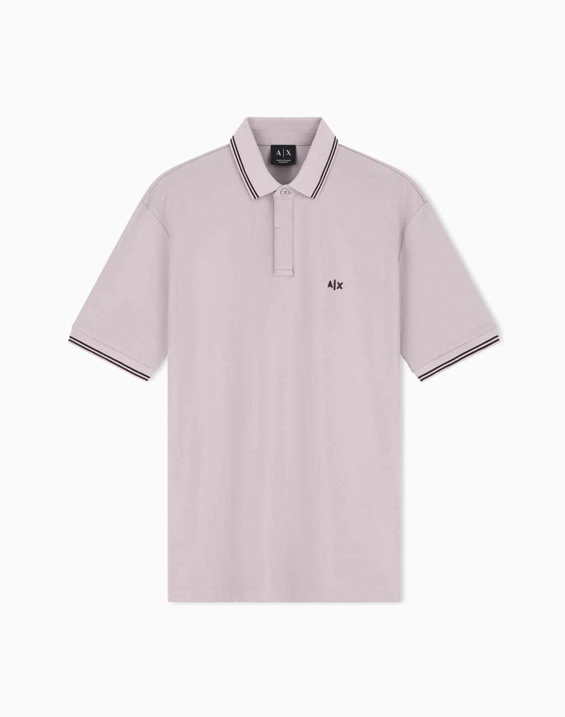 stretch-pique-polo-shirt-with-contrasting-trim-beige--armani-exchange