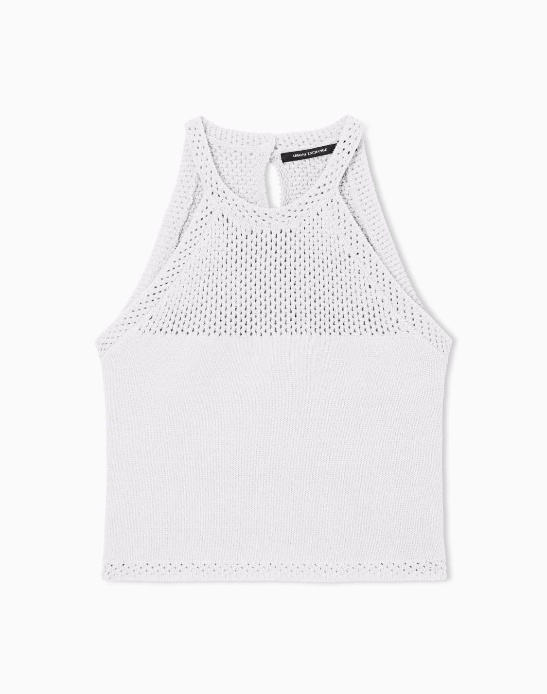 perforated-top-in-lurex-thread-with-button-beige--armani-exchange