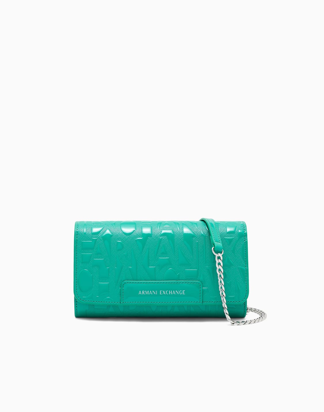 cartera-con-cadena-y-solapa-con-logotipo-en-relieve-verde--armani-exchange