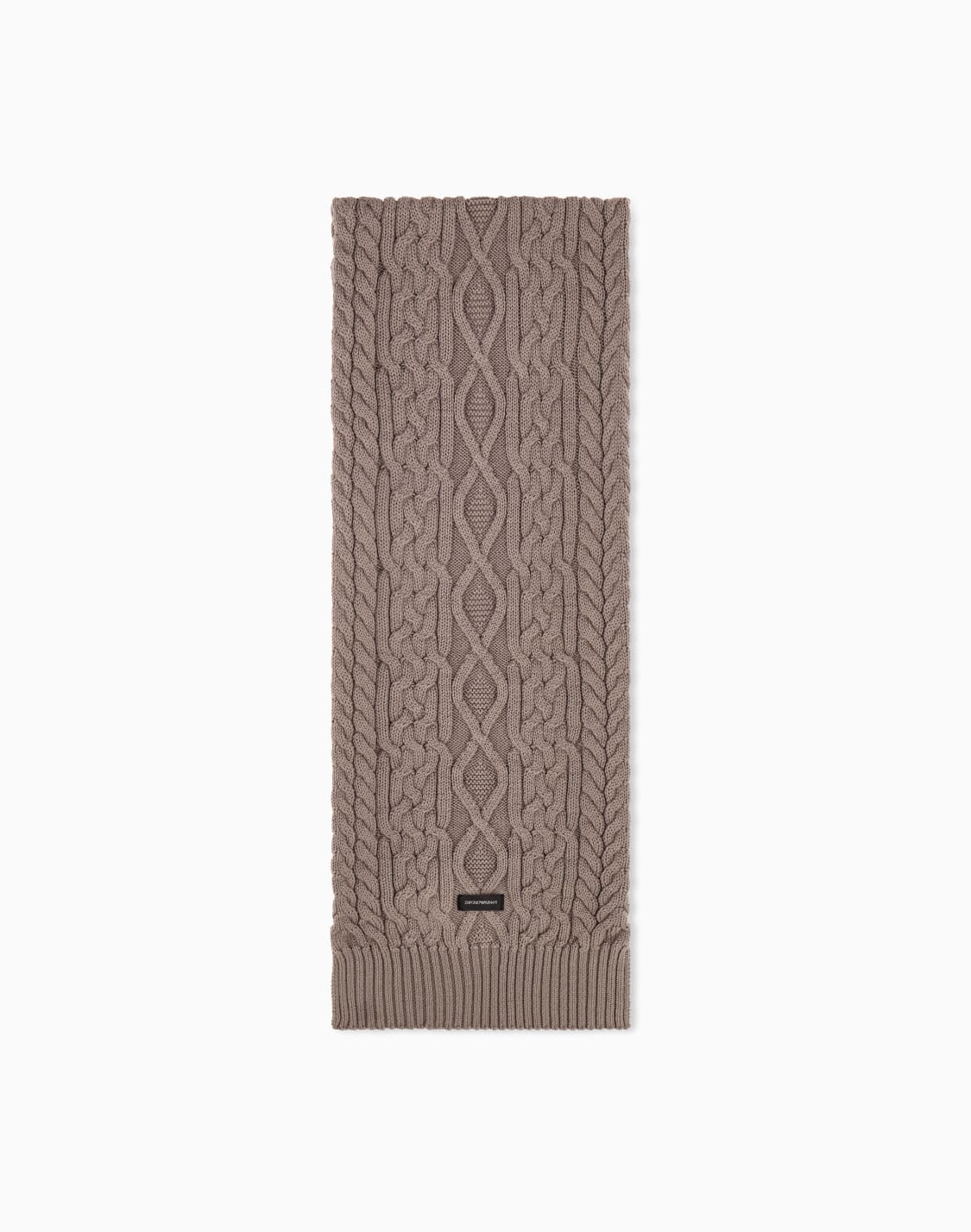 virgin-wool-scarf-with-cable-knit-and-ribbed-edges-brown--emporio-armani