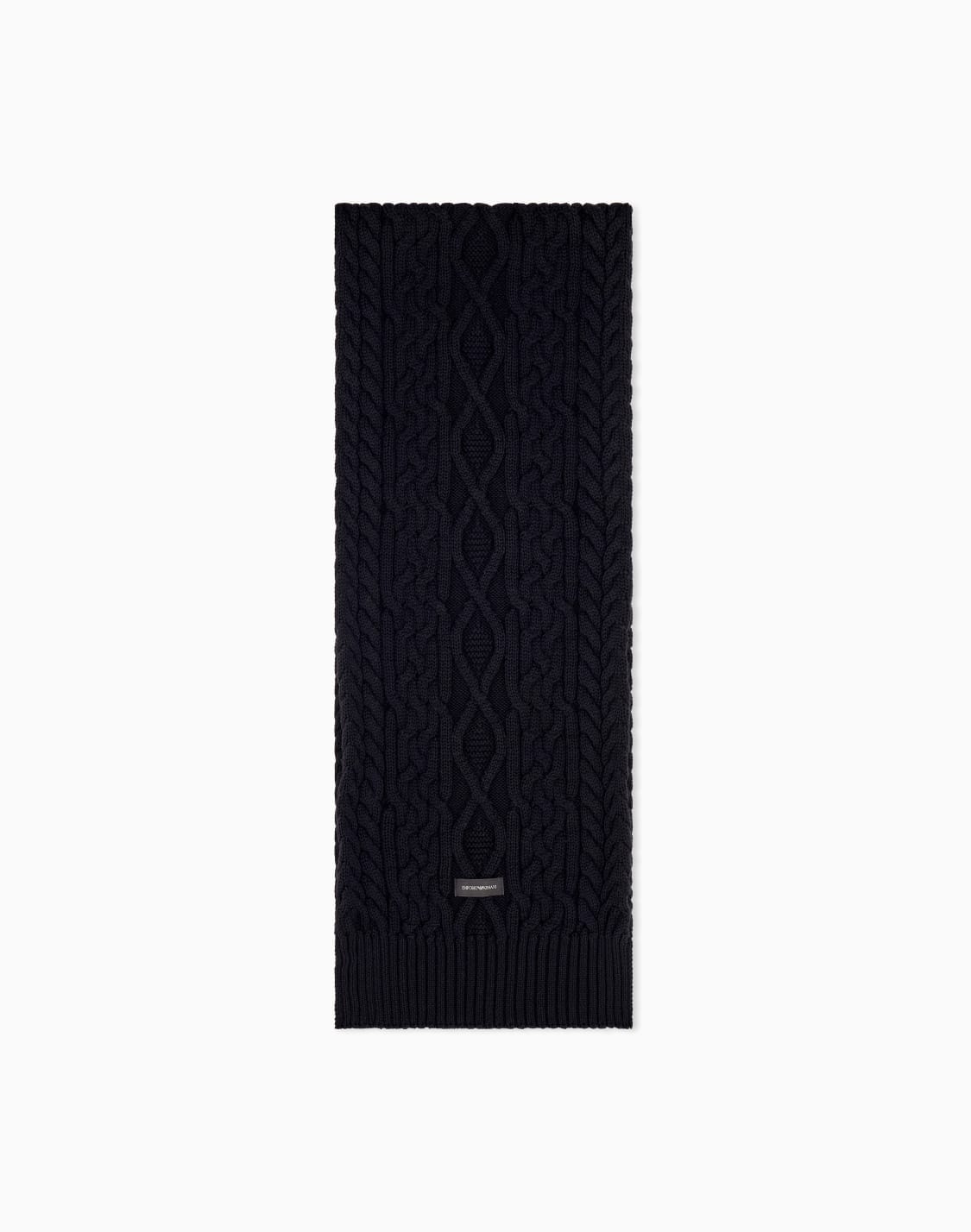 virgin-wool-scarf-with-cable-knit-and-ribbed-edges-black--emporio-armani