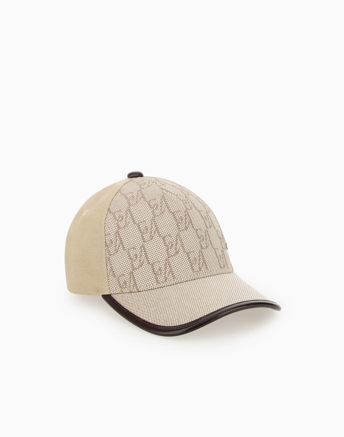 cappello-da-baseball-regolabile-con-motivo-a-monogramma-beige--emporio-armani