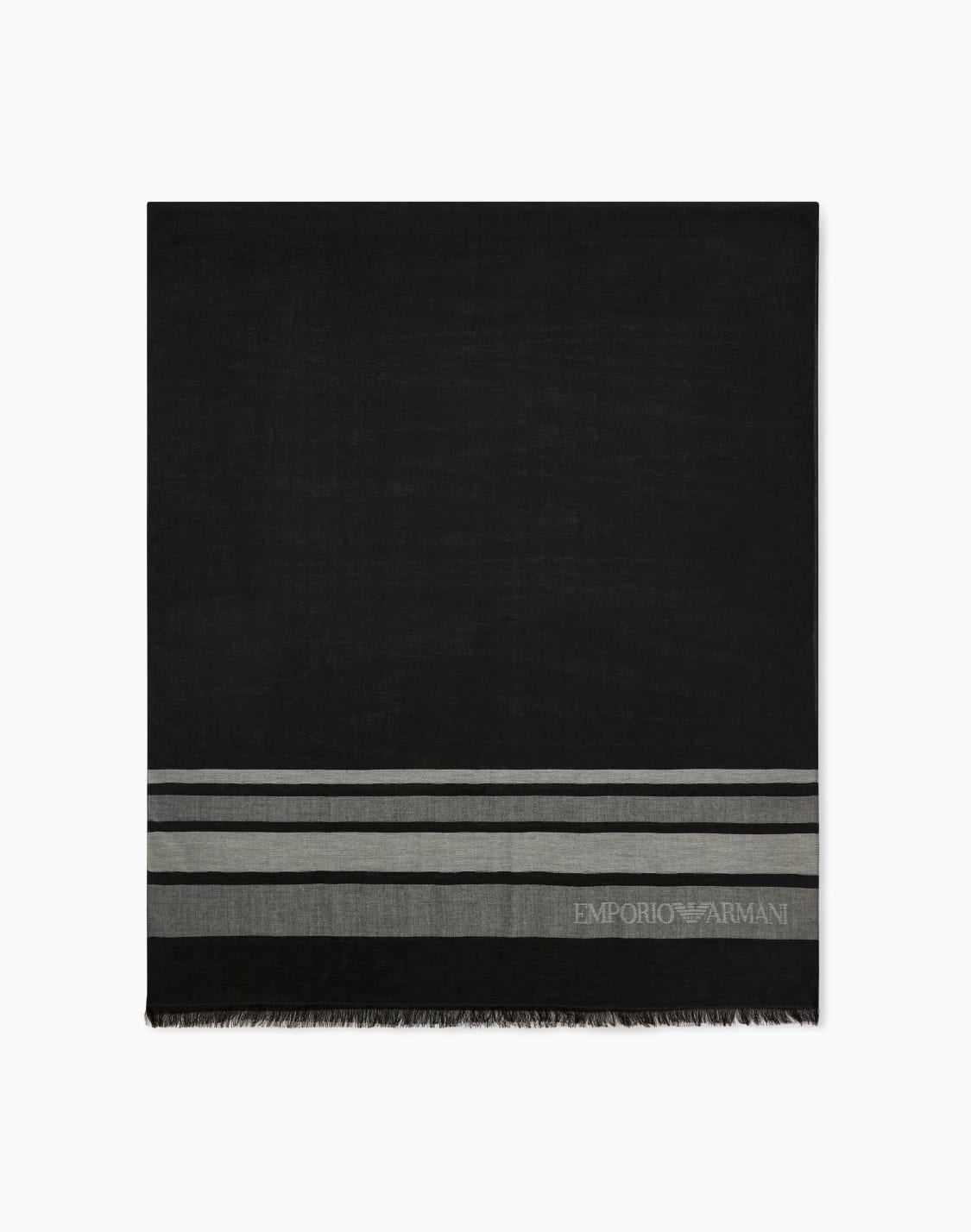 stole-in-striped-modal-and-viscose-with-delicate-fringe-black--emporio-armani
