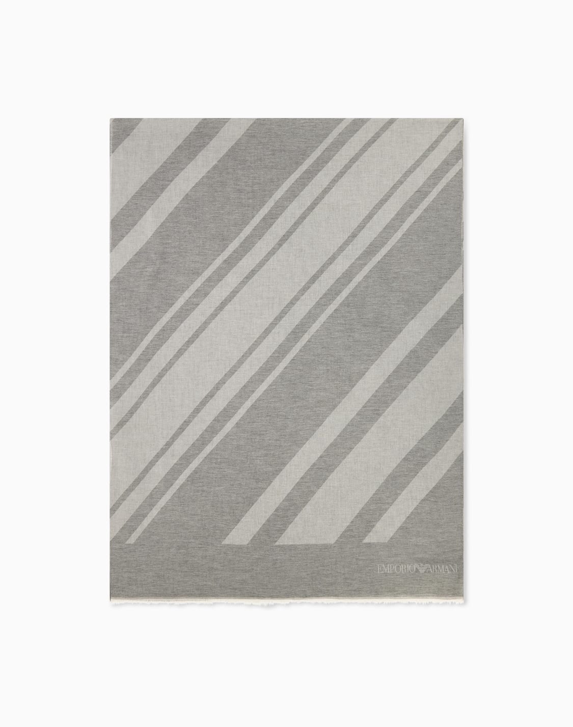 stole-in-viscose-and-cotton-with-diagonal-stripes-and-fringe-grey--emporio-armani
