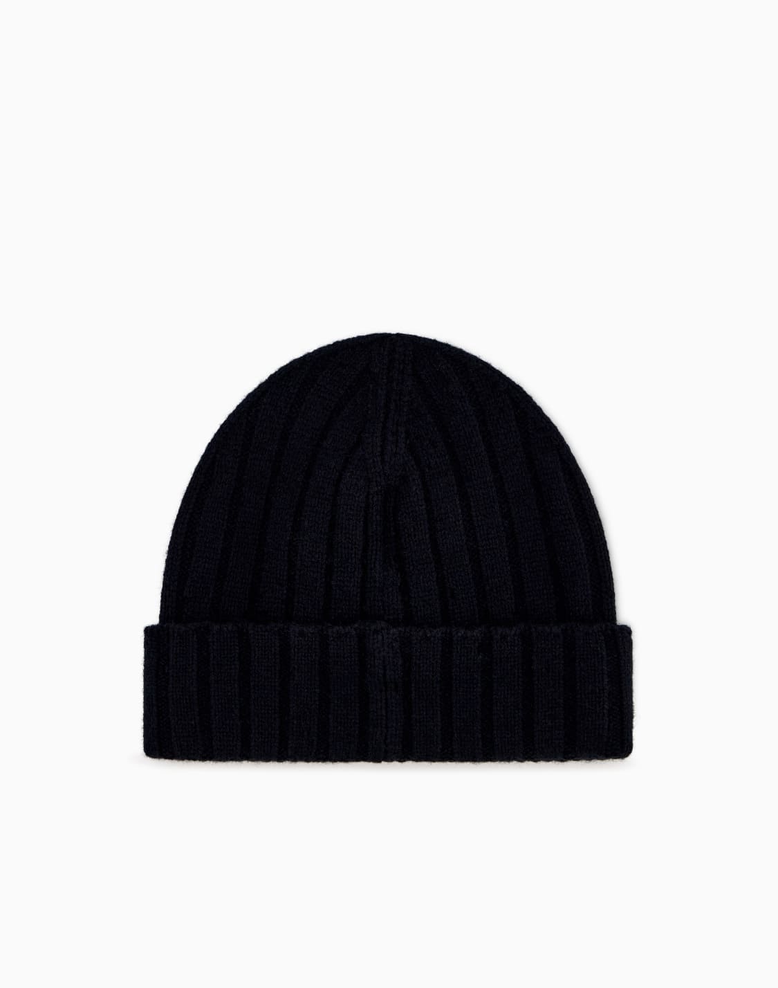 beanie-hat-ribbed-wool-and-cashmere-with-folded-cuff-black--emporio-armani