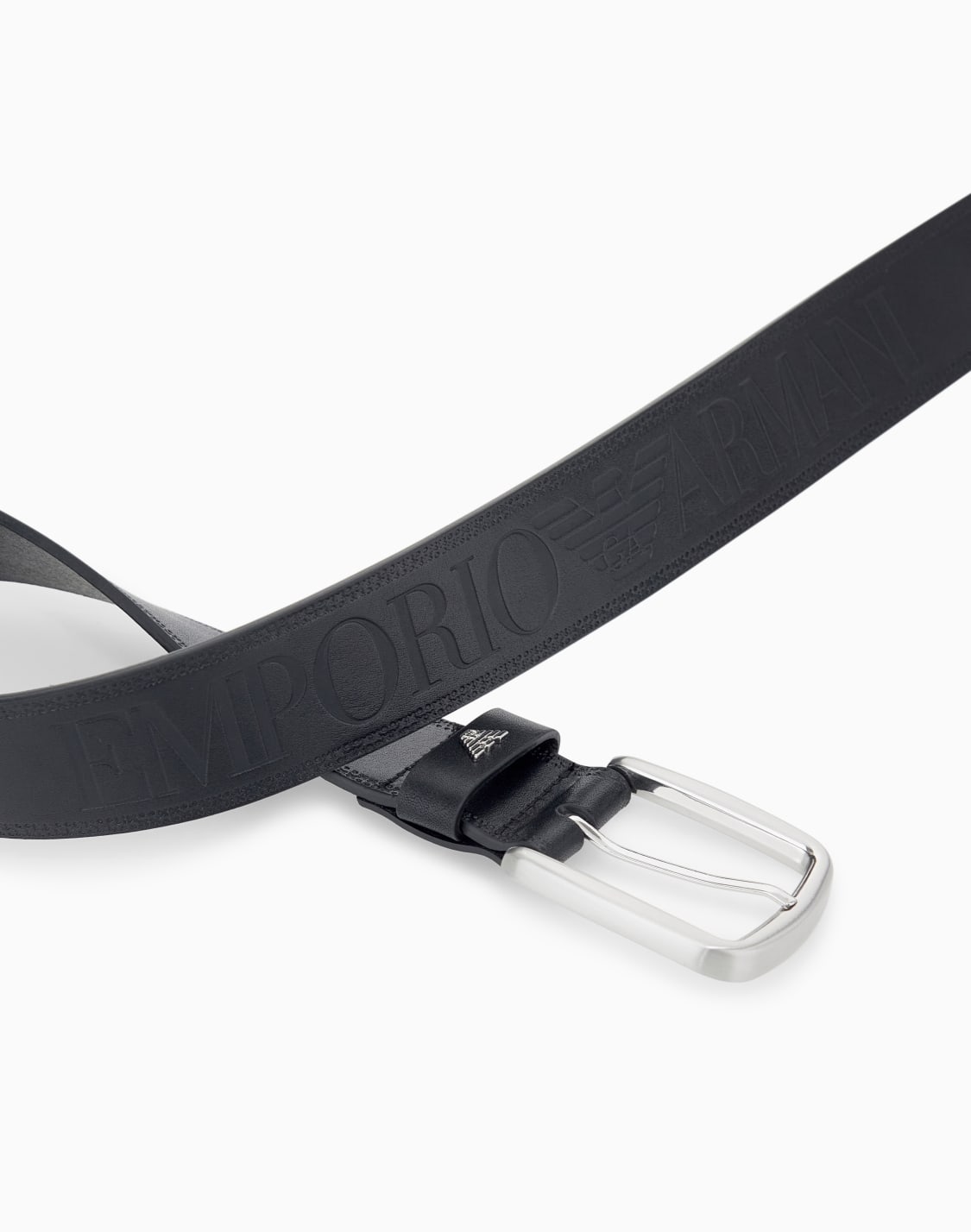 leather-tongue-belt-with-an-embossed-logo-and-metal-buckle-블랙--emporio-armani