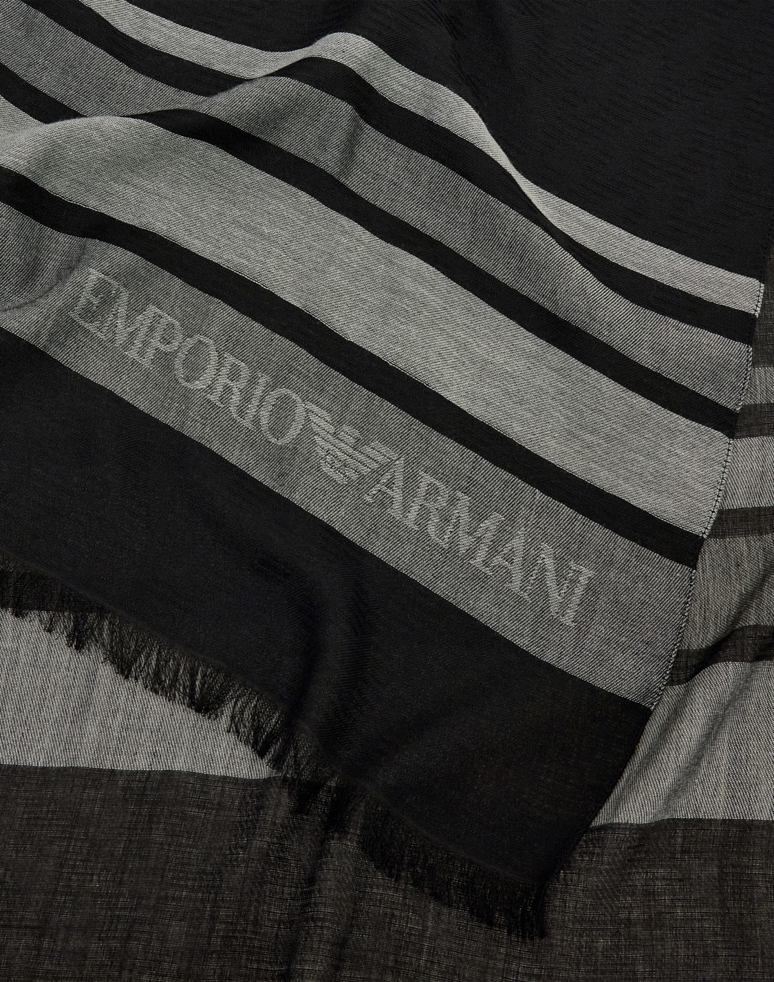 stole-in-striped-modal-and-viscose-with-delicate-fringe-black--emporio-armani