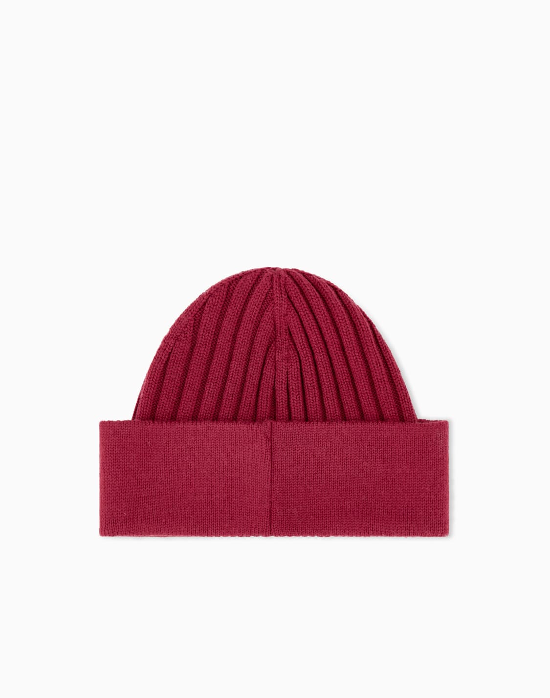 bonnet-en-laine-vierge-avec-revers-brod-rouge--emporio-armani