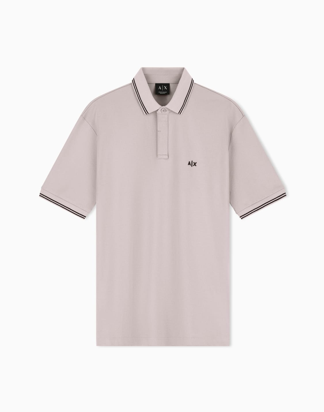 stretch-pique-polo-shirt-with-contrasting-trim-beige--armani-exchange